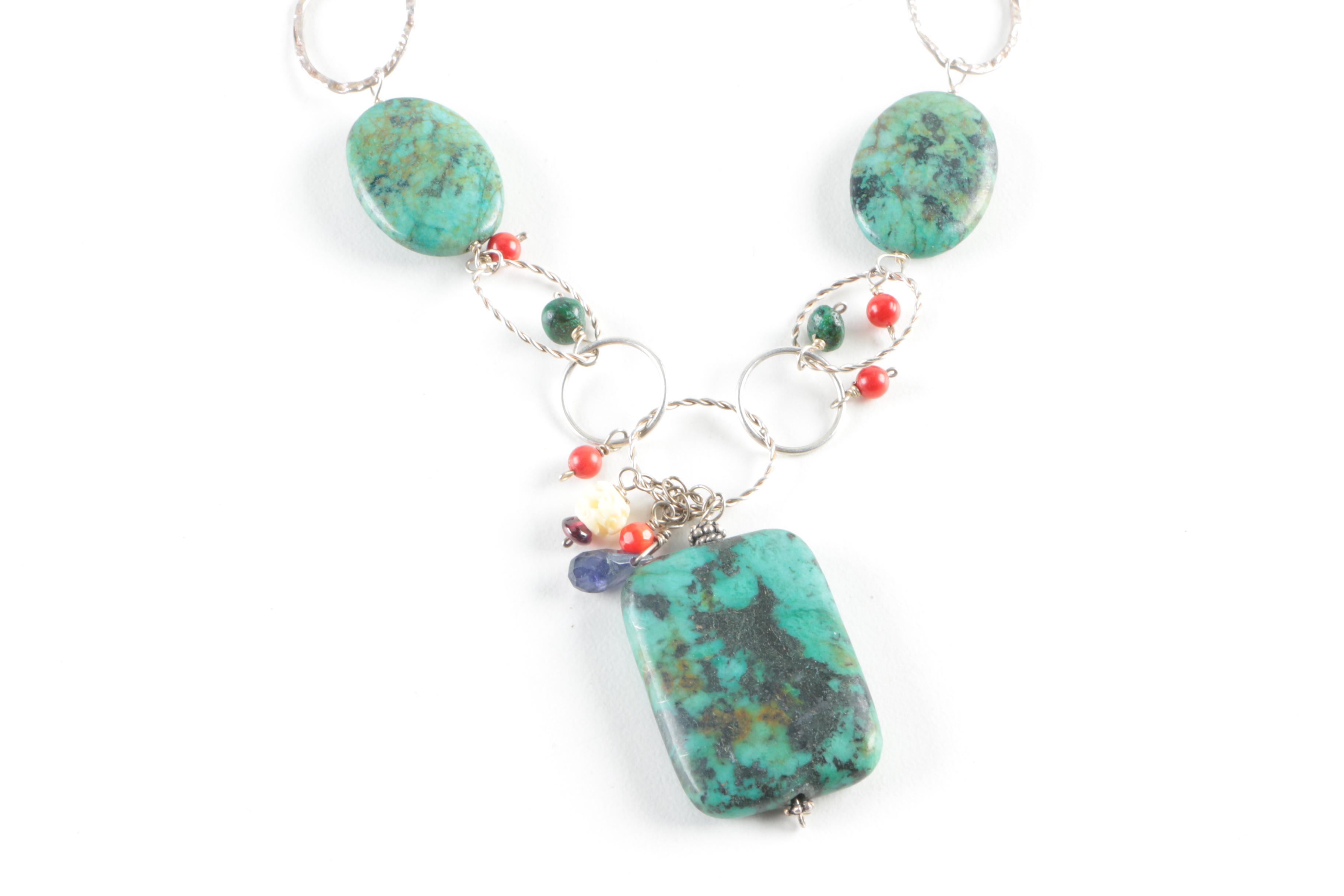 Costume Jewelry Feature Coral and Turquoise