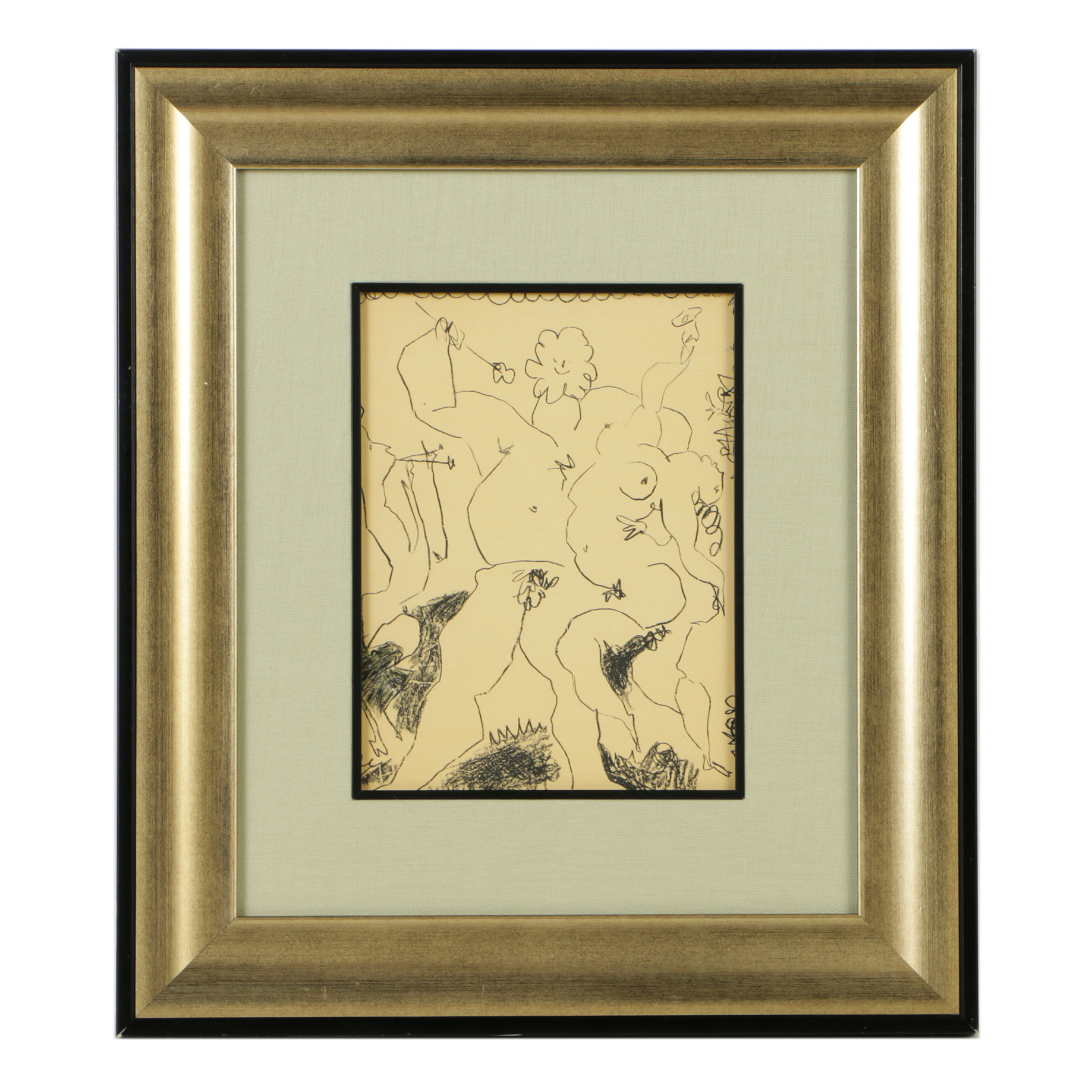 After Pablo Picasso Lithograph on Paper "Minotaur, Drinker, and Woman"