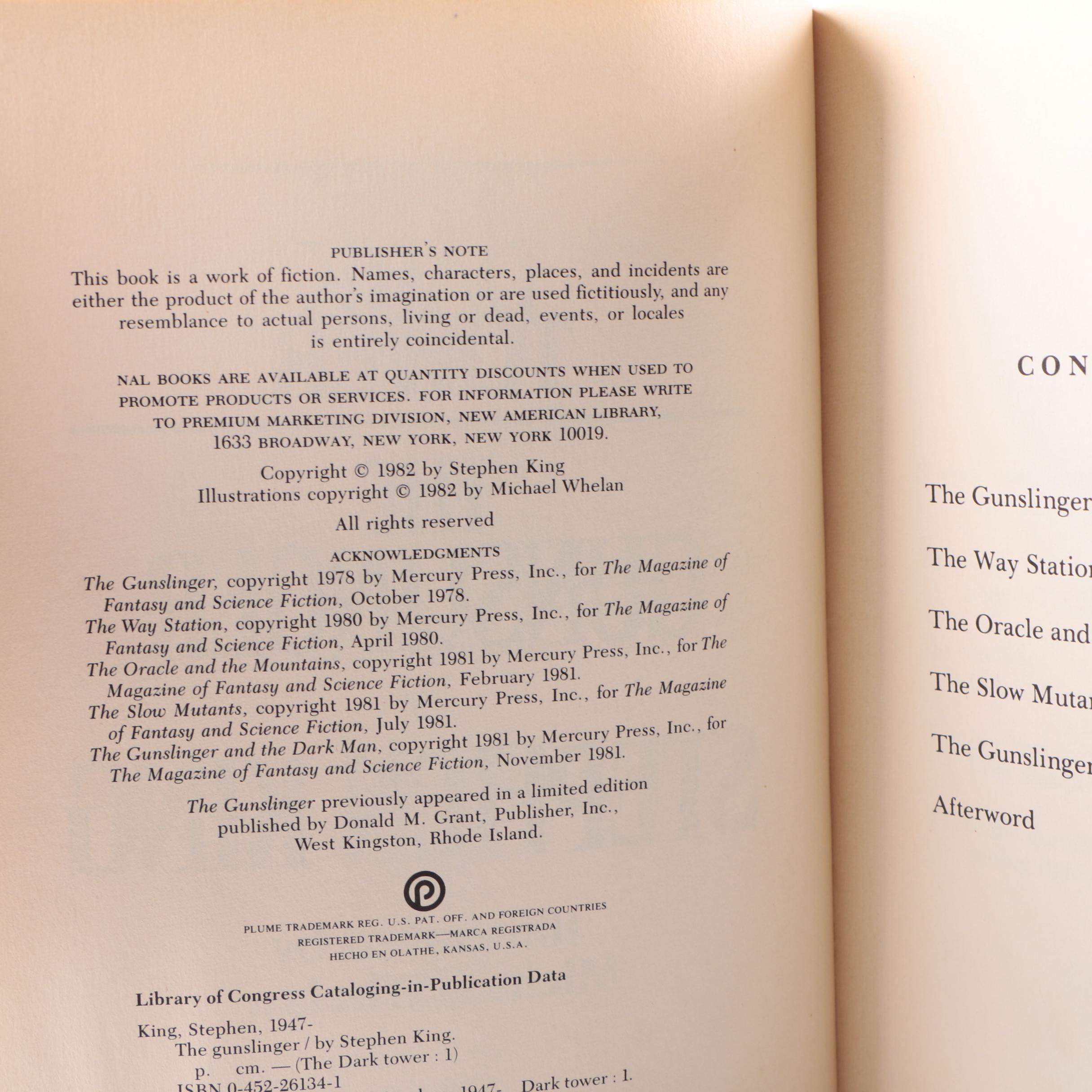 Stephen King Books With First Edition of "The Regulators"