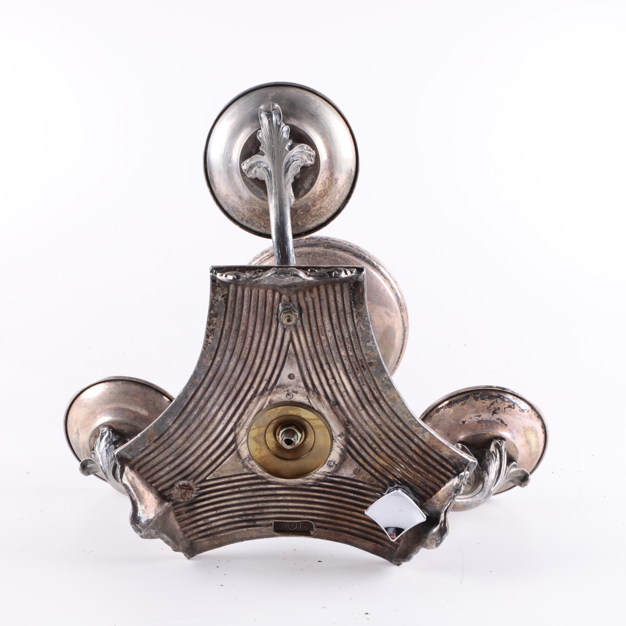 Neoclassical Style Silver Plated Epergne With Putti