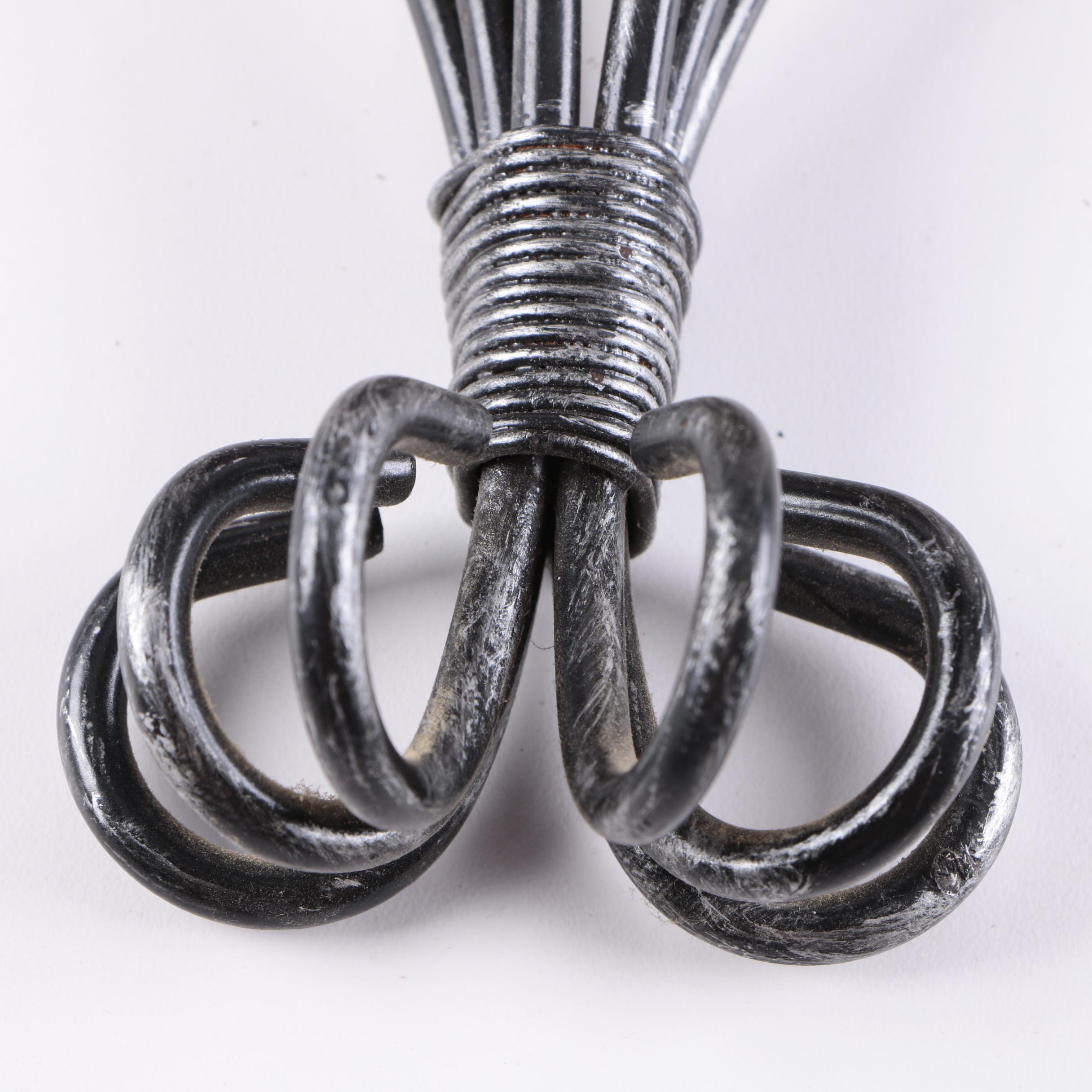 Pair of Wrought Iron and Wood Wall Brackets