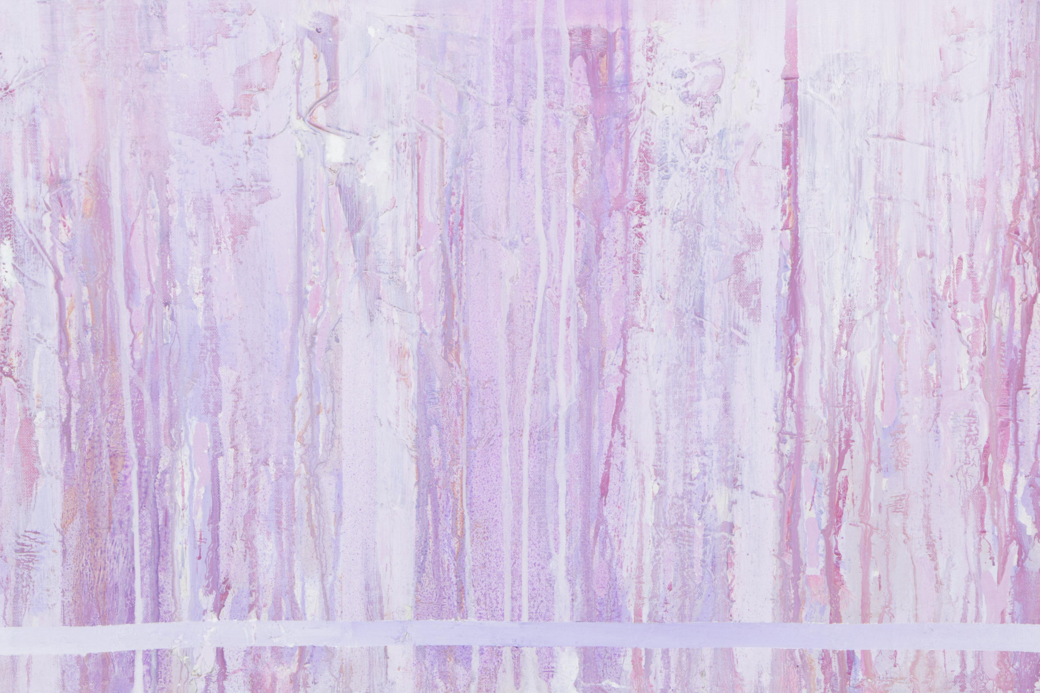 Purple Oil Abstract Painting on Canvas Board