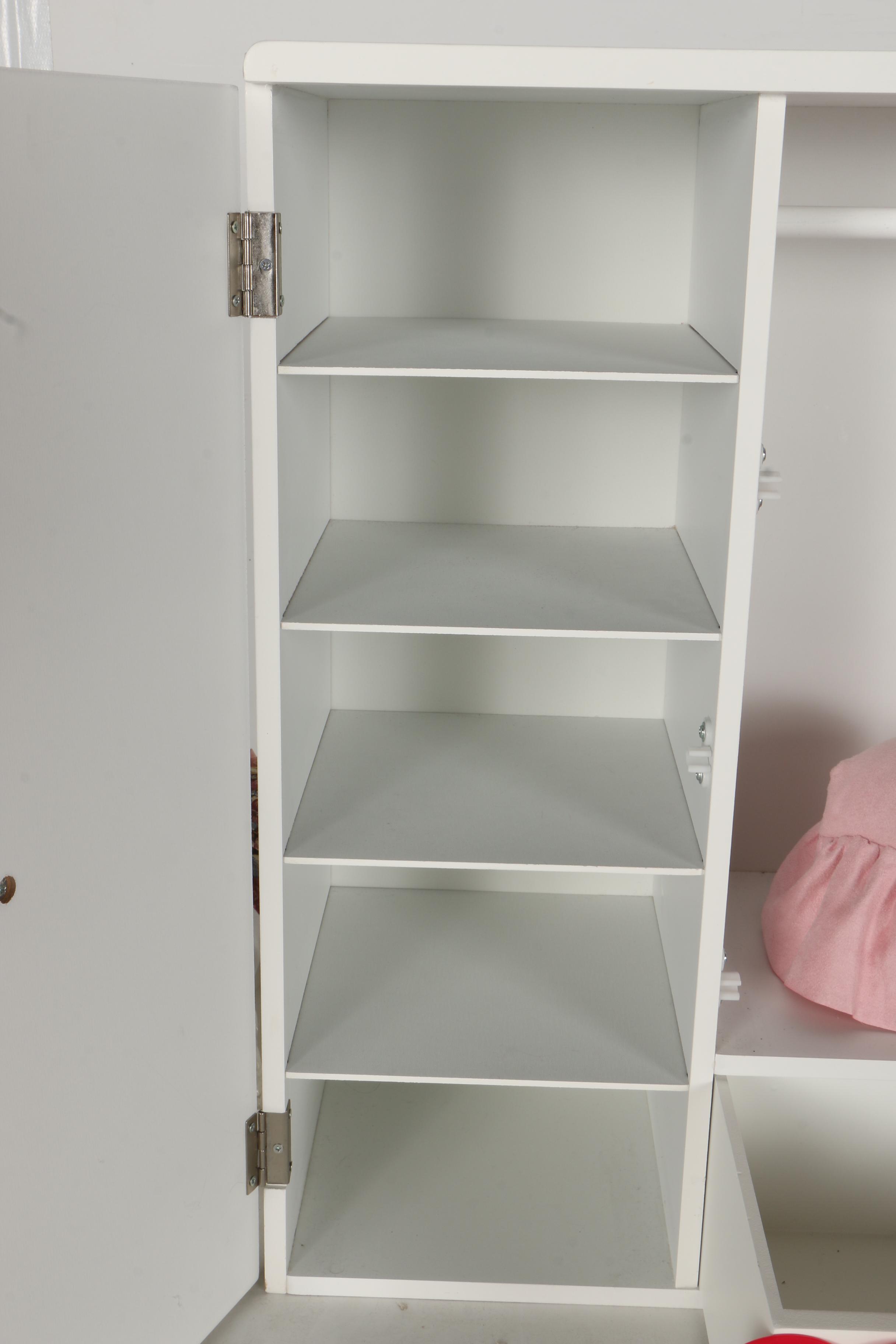 Bisque Doll with Cabinet