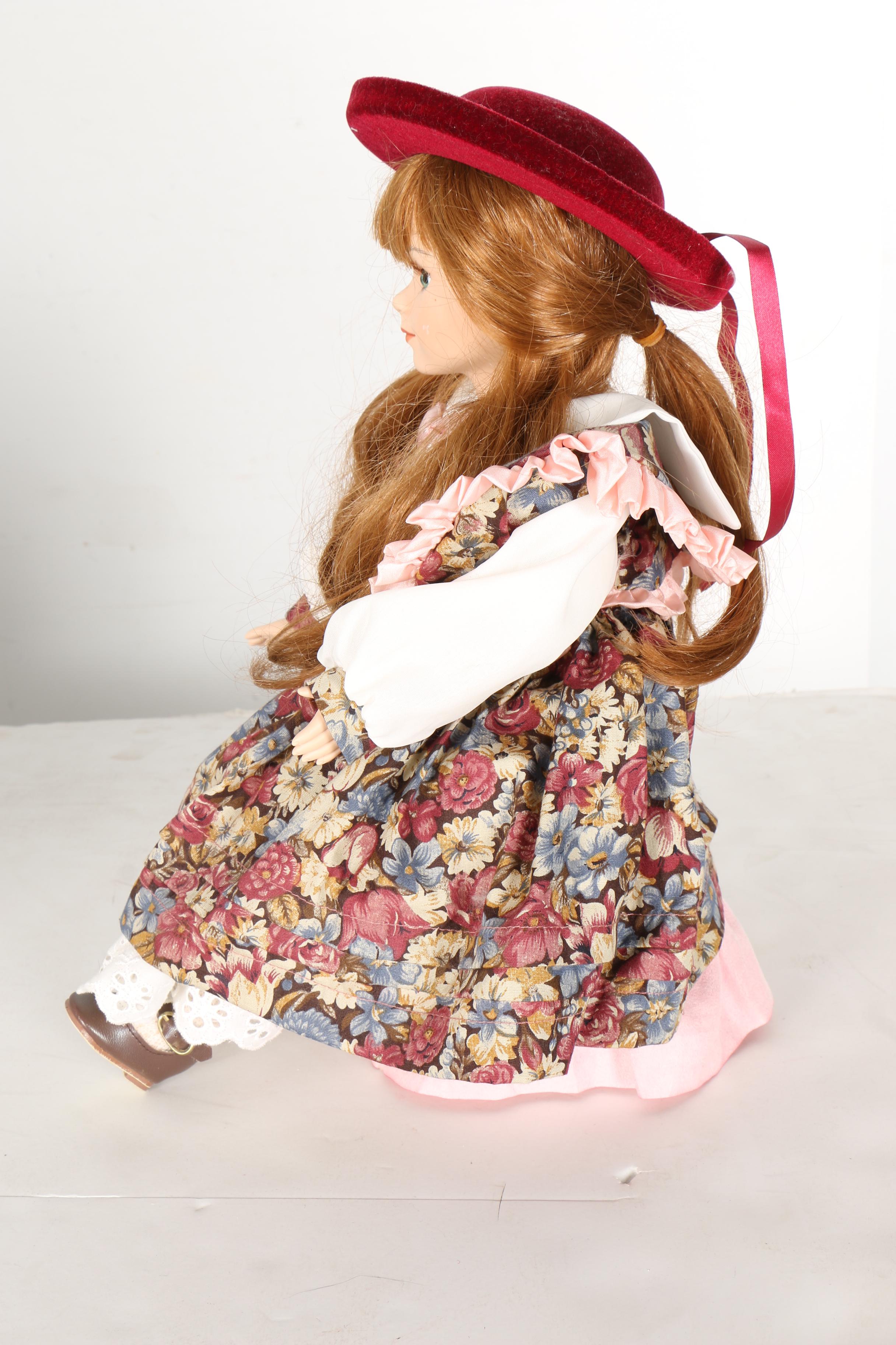 Bisque Doll with Cabinet