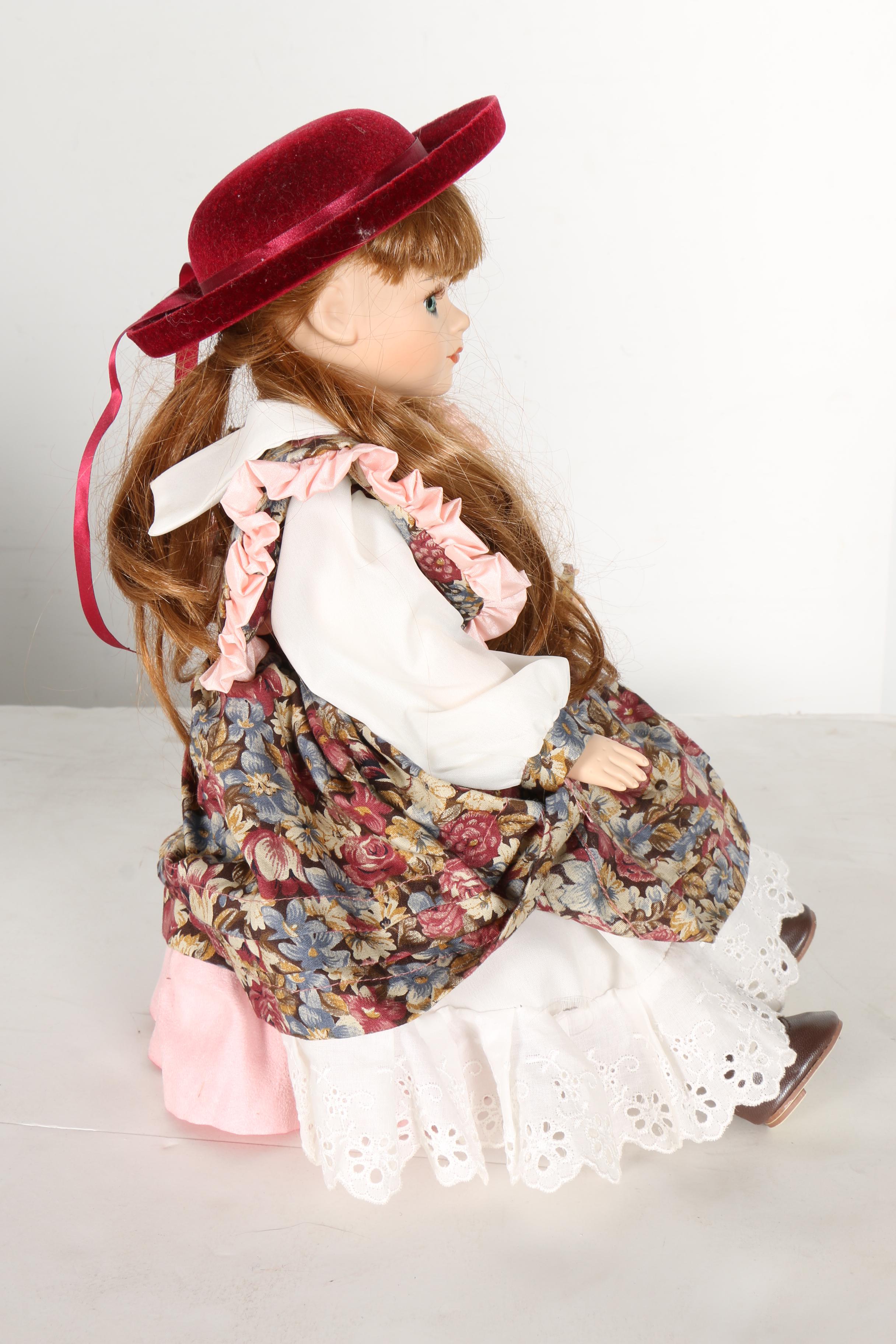 Bisque Doll with Cabinet