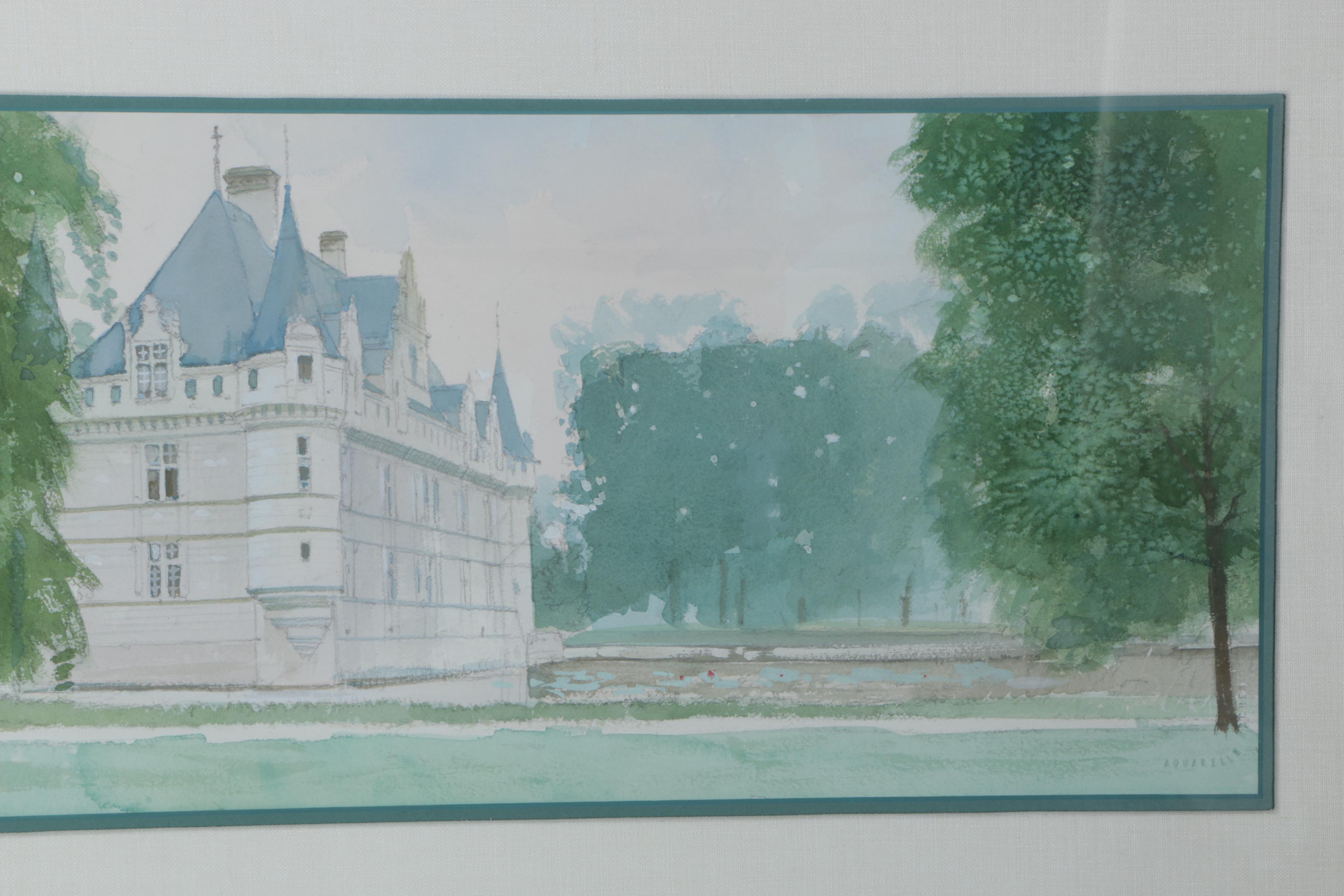 William Benecke "Manor House" Watercolor on Arches Paper