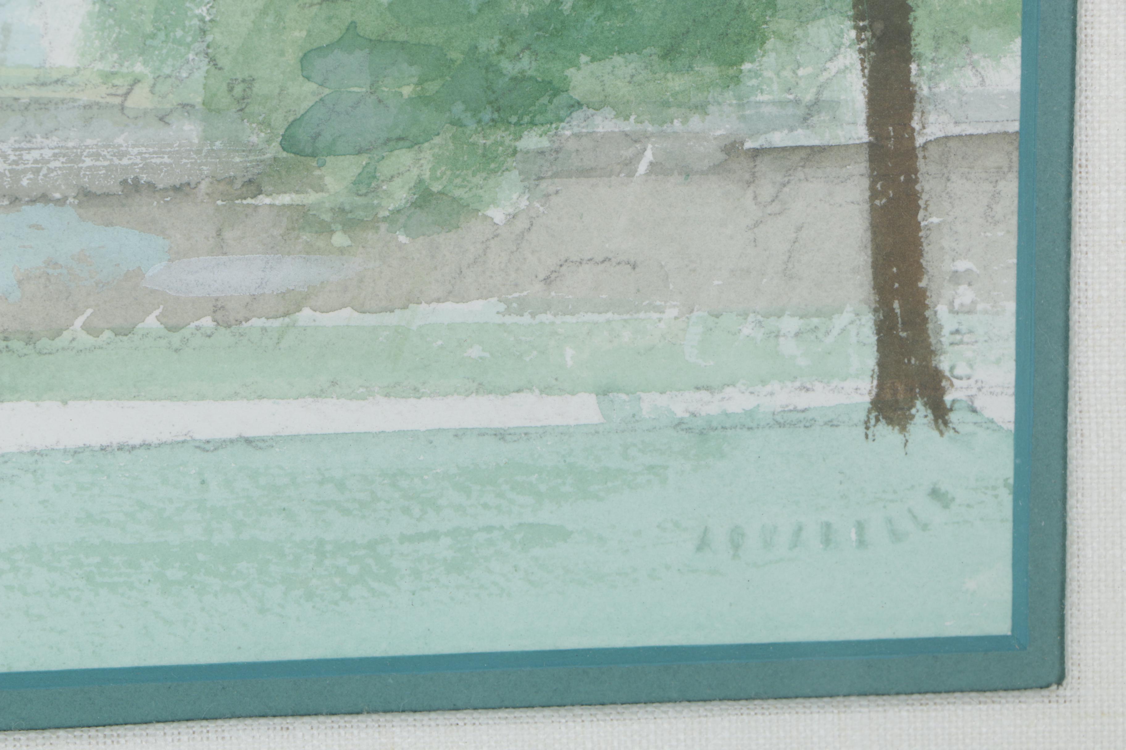 William Benecke "Manor House" Watercolor on Arches Paper