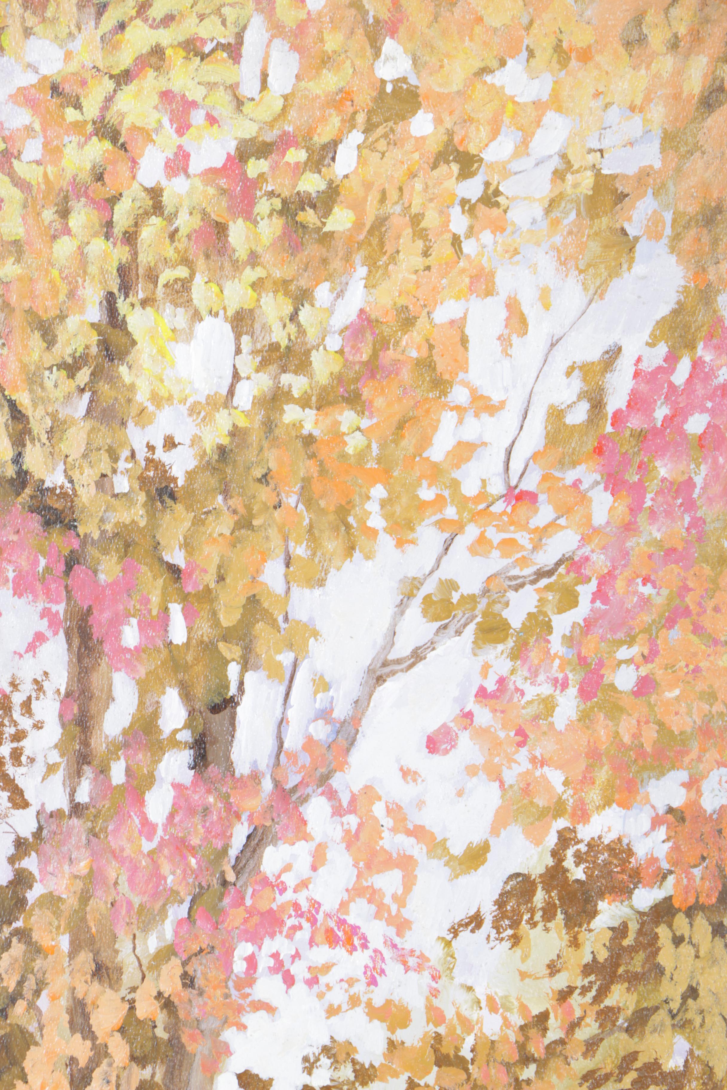 Knight Oil Painting On Board "La Corbeille De Pommes"