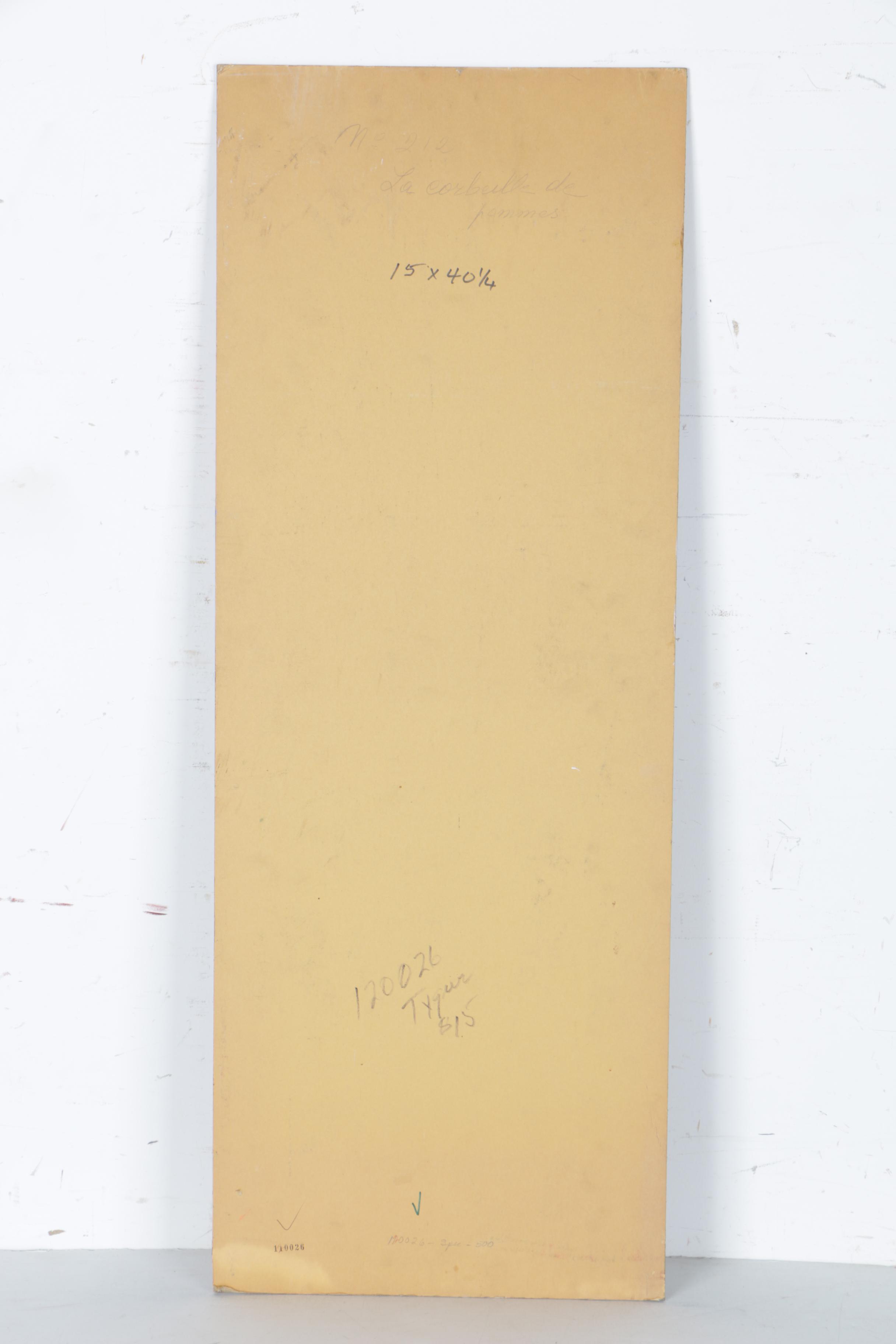 Knight Oil Painting On Board "La Corbeille De Pommes"