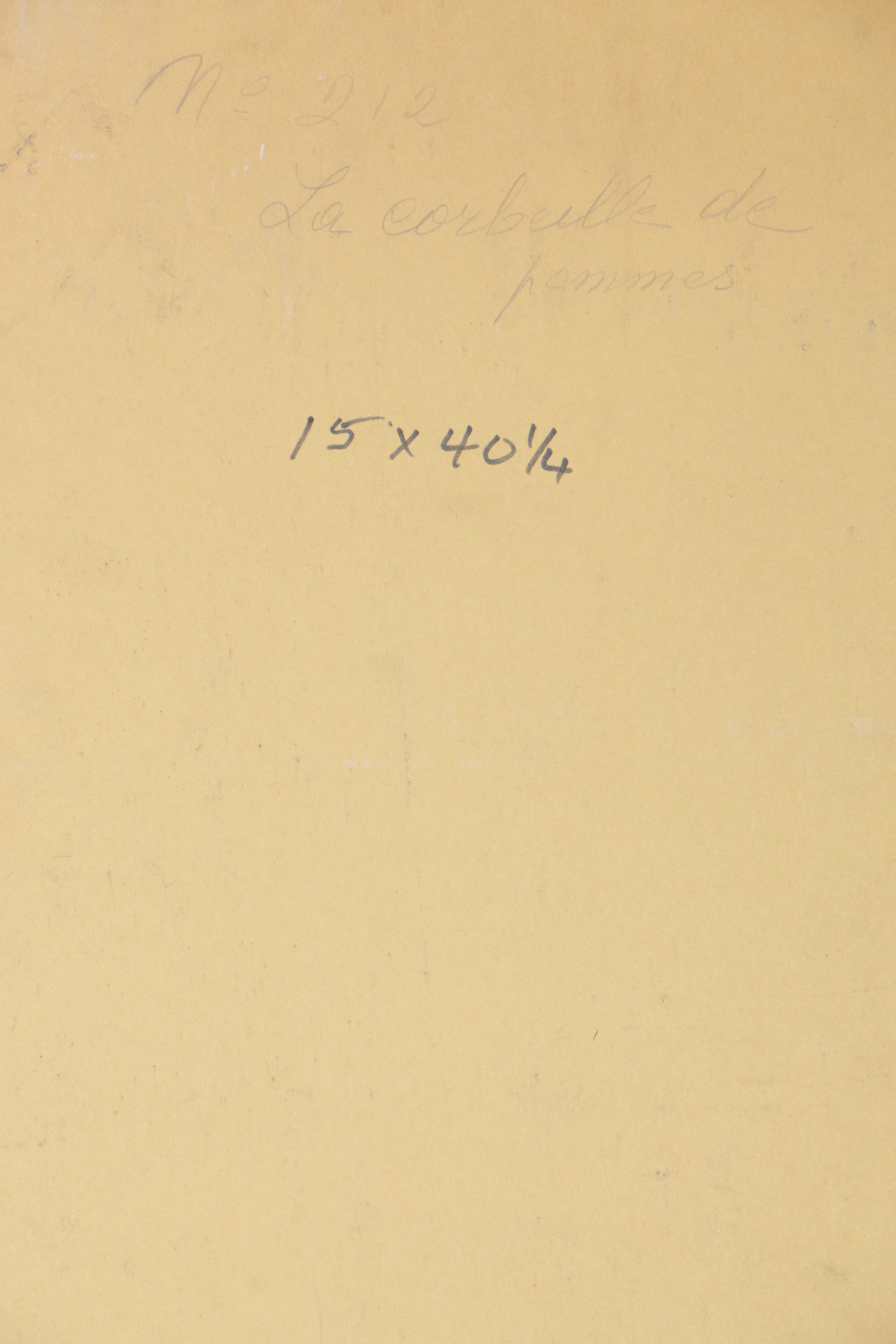 Knight Oil Painting On Board "La Corbeille De Pommes"