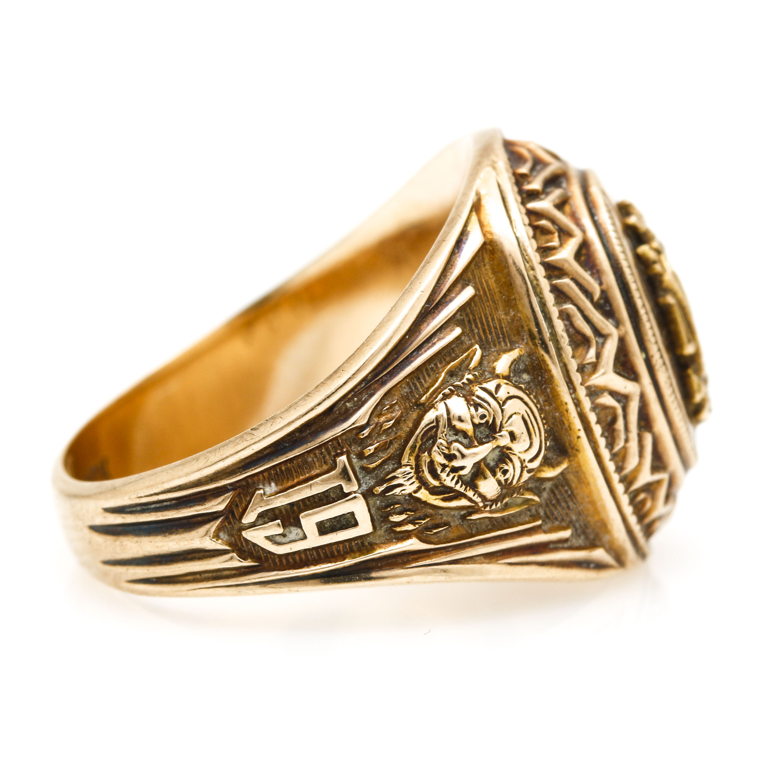 10K Yellow Gold Commemorative Ring