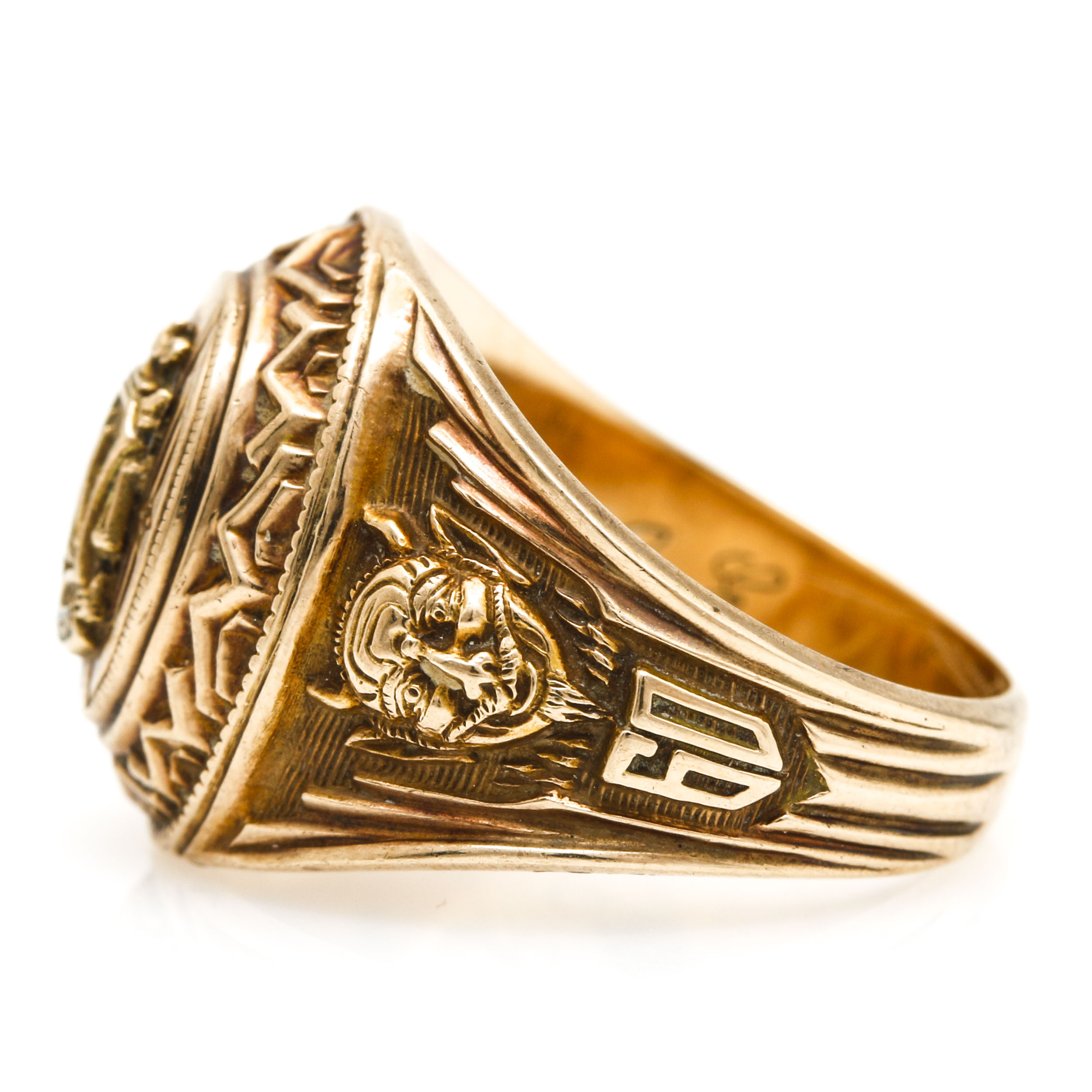 10K Yellow Gold Commemorative Ring