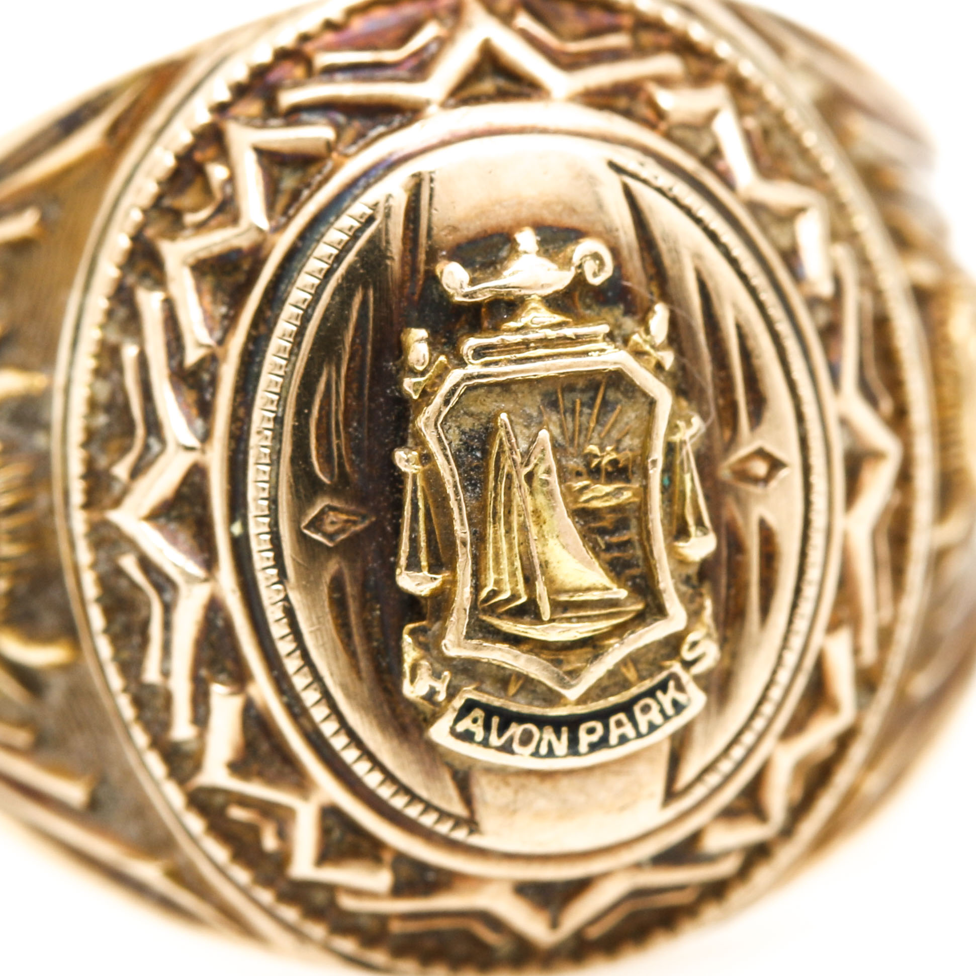 10K Yellow Gold Commemorative Ring