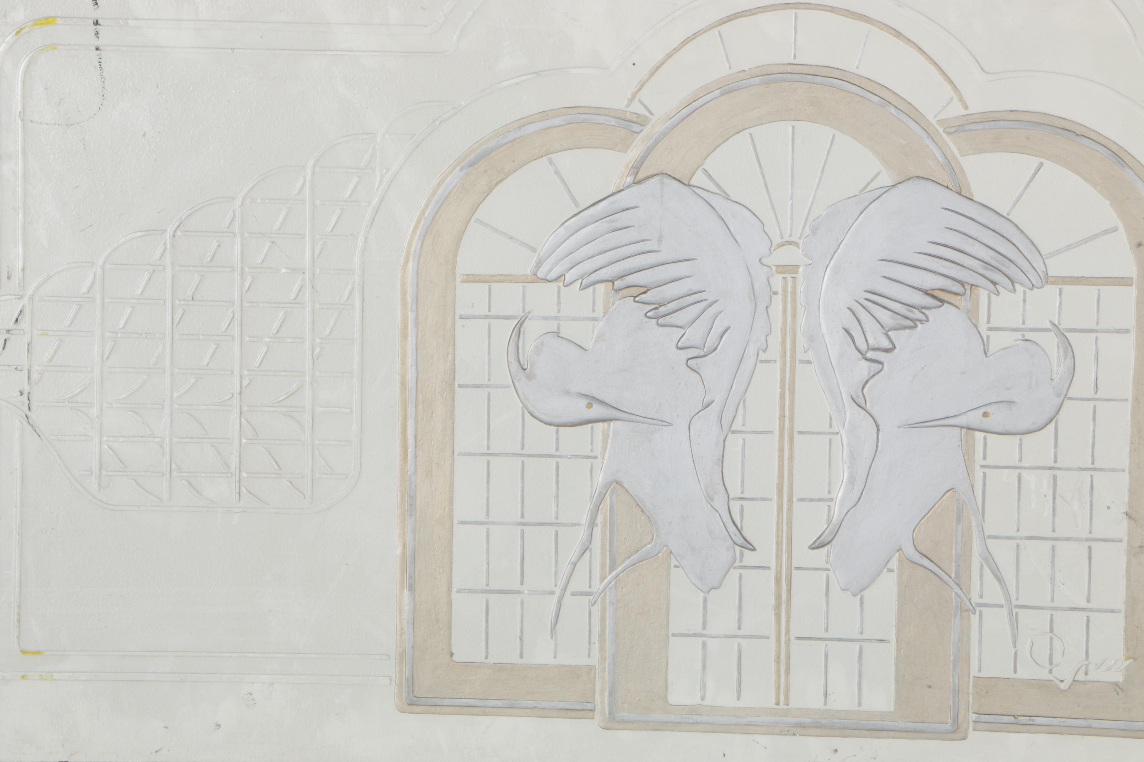 Original Mixed Media Painting Of Birds by Odavie