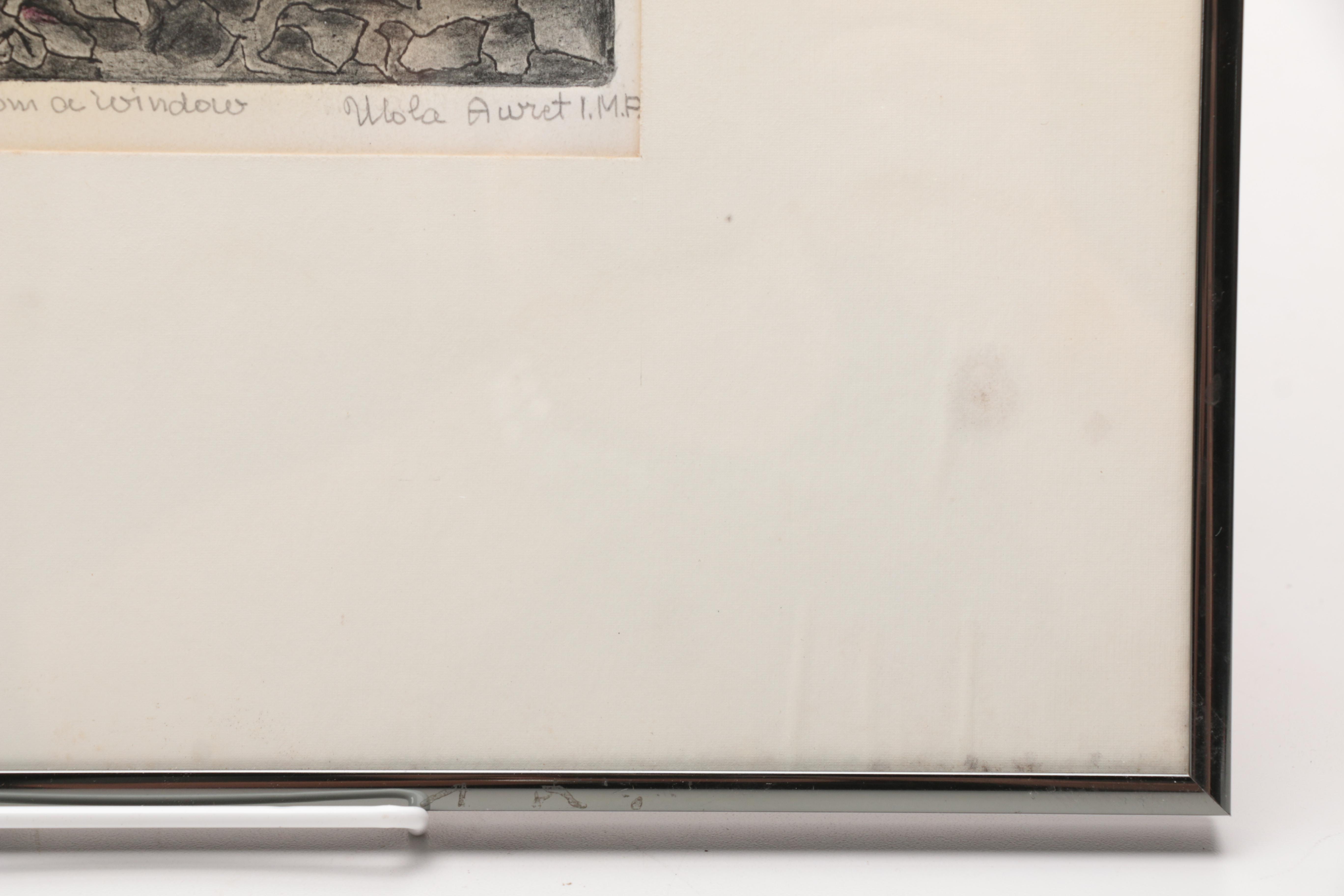 Mola Awret Limited Edition Etching "Image From A Window"