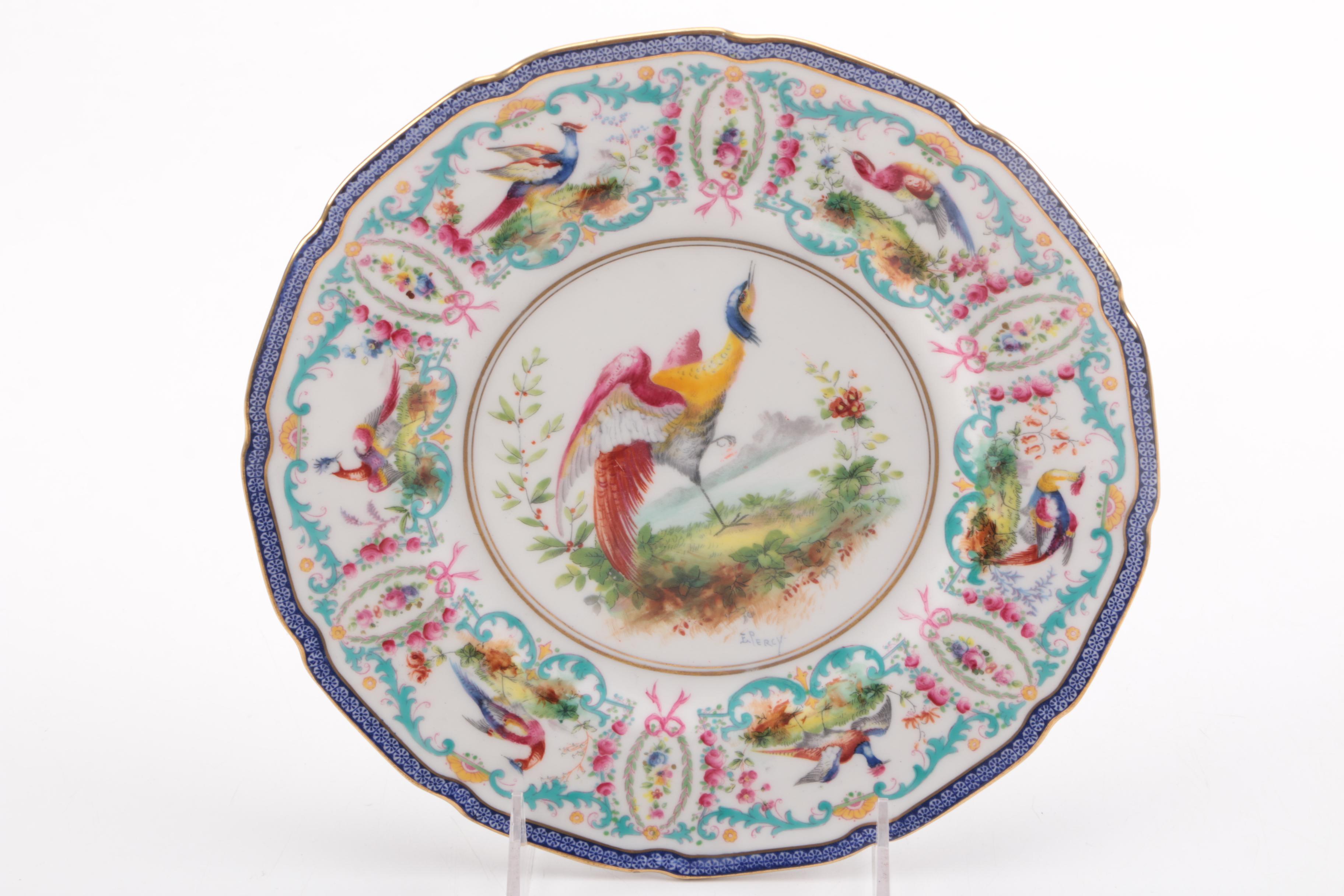Royal Doulton Porcelain Hand-Painted Bird Plates Signed E.Percy
