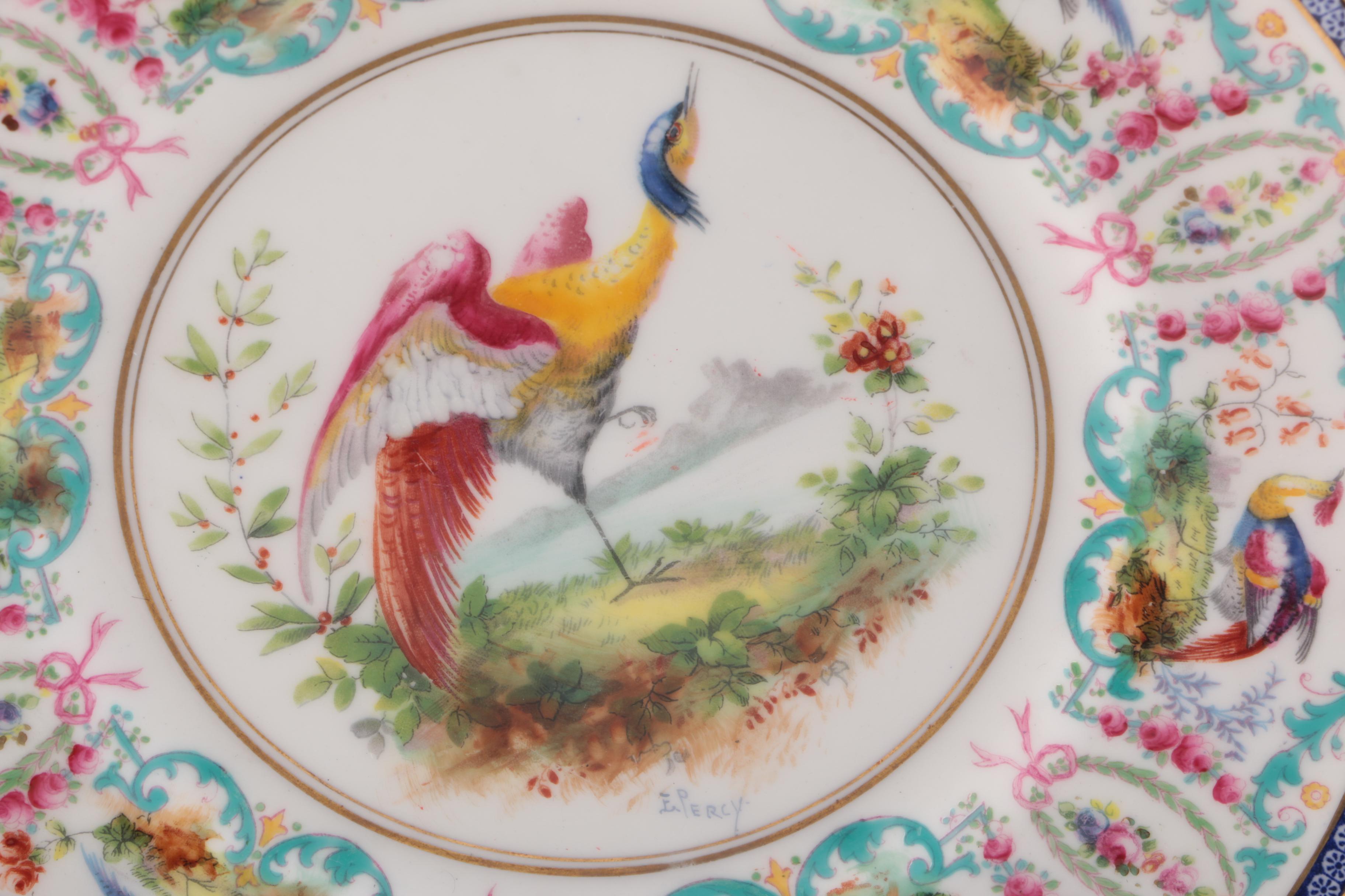 Royal Doulton Porcelain Hand-Painted Bird Plates Signed E.Percy