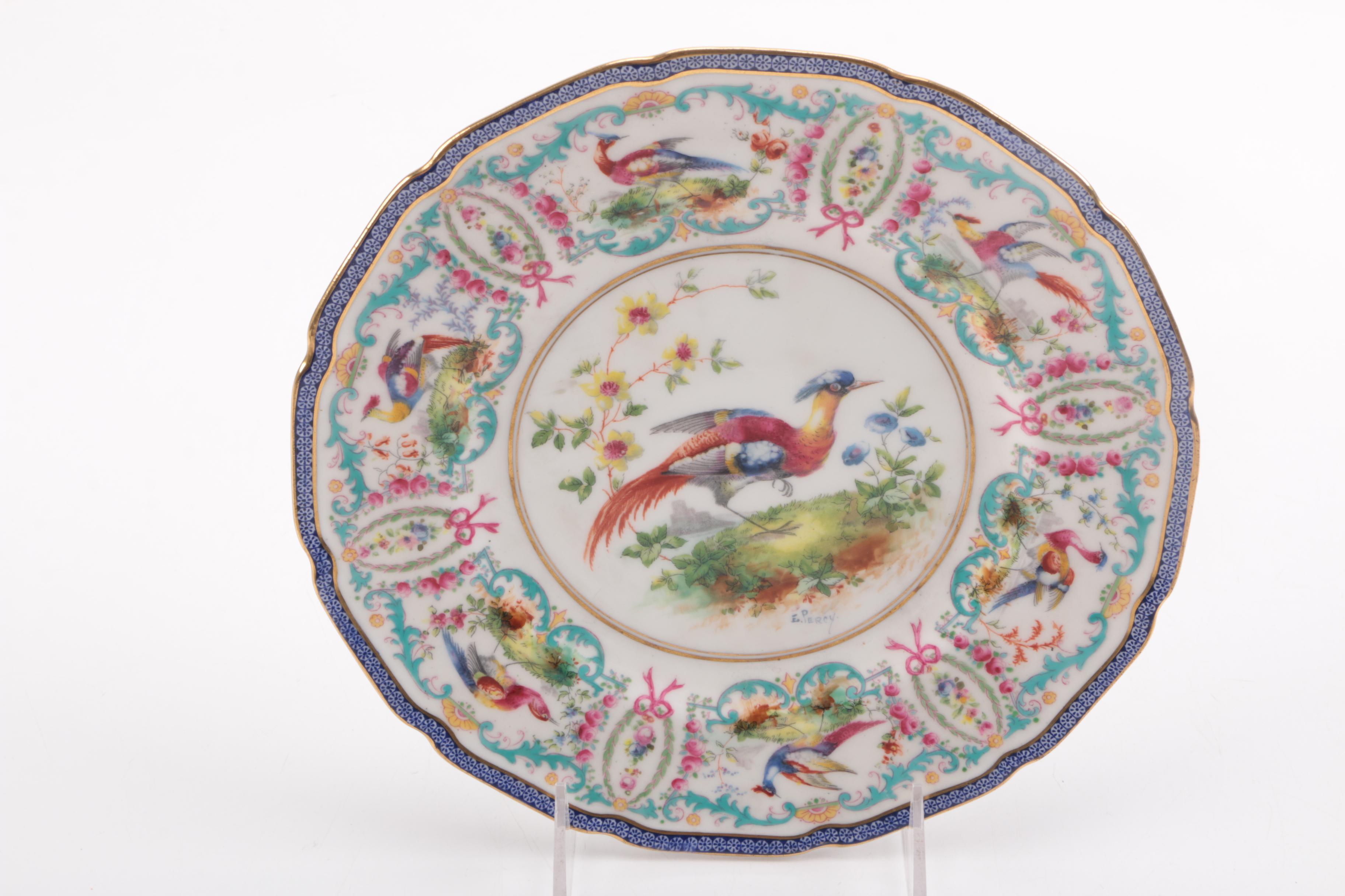 Royal Doulton Porcelain Hand-Painted Bird Plates Signed E.Percy