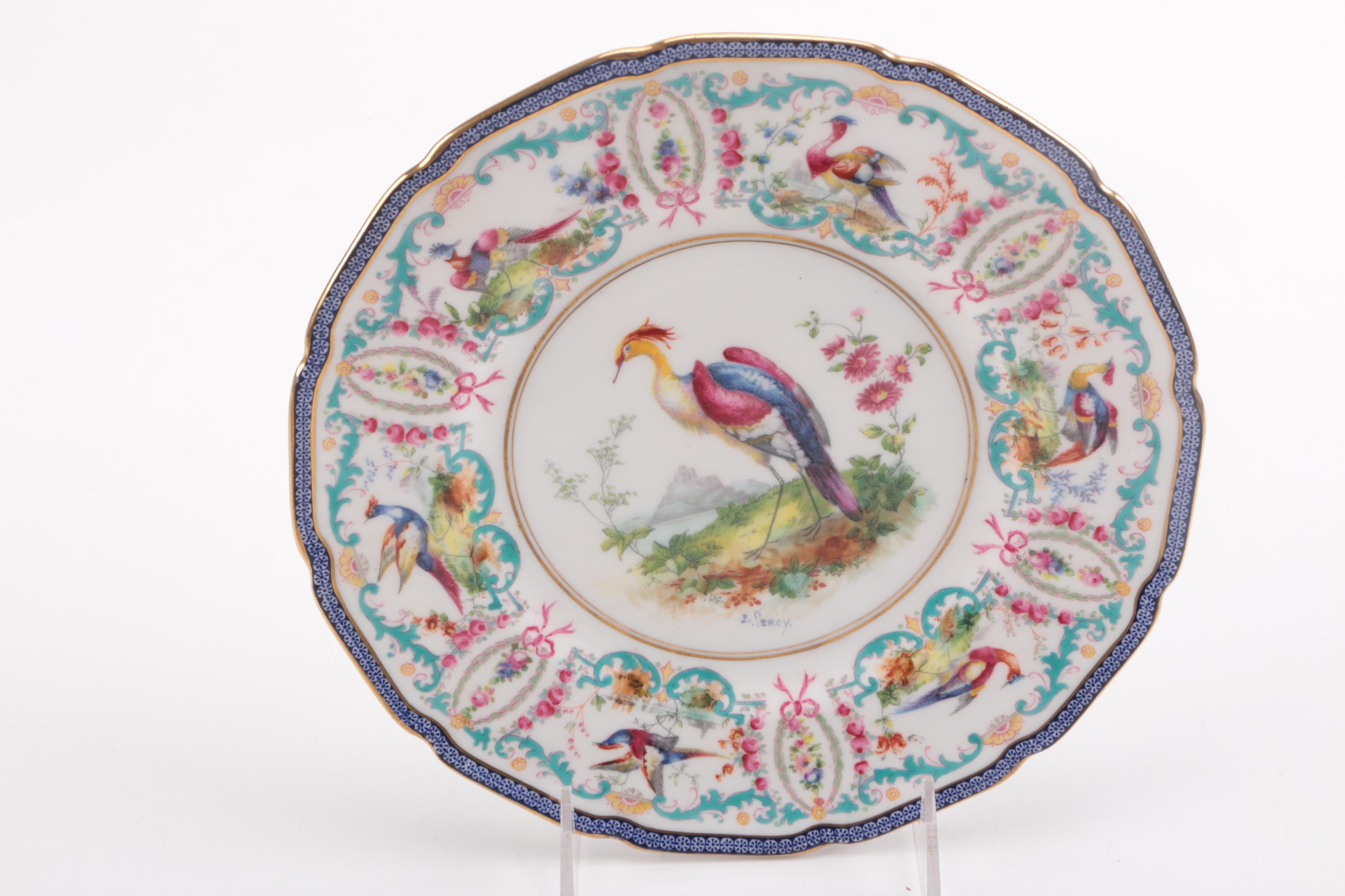 Royal Doulton Porcelain Hand-Painted Bird Plates Signed E.Percy