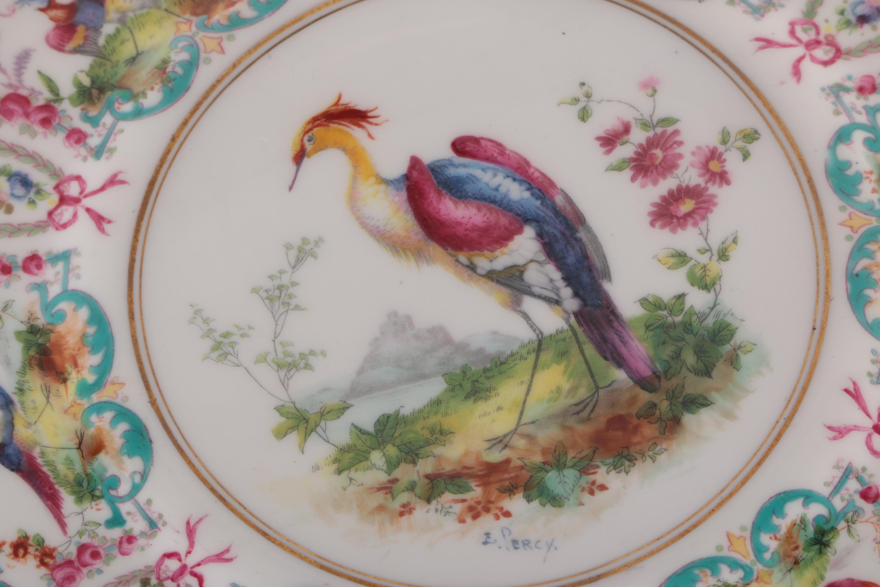 Royal Doulton Porcelain Hand-Painted Bird Plates Signed E.Percy
