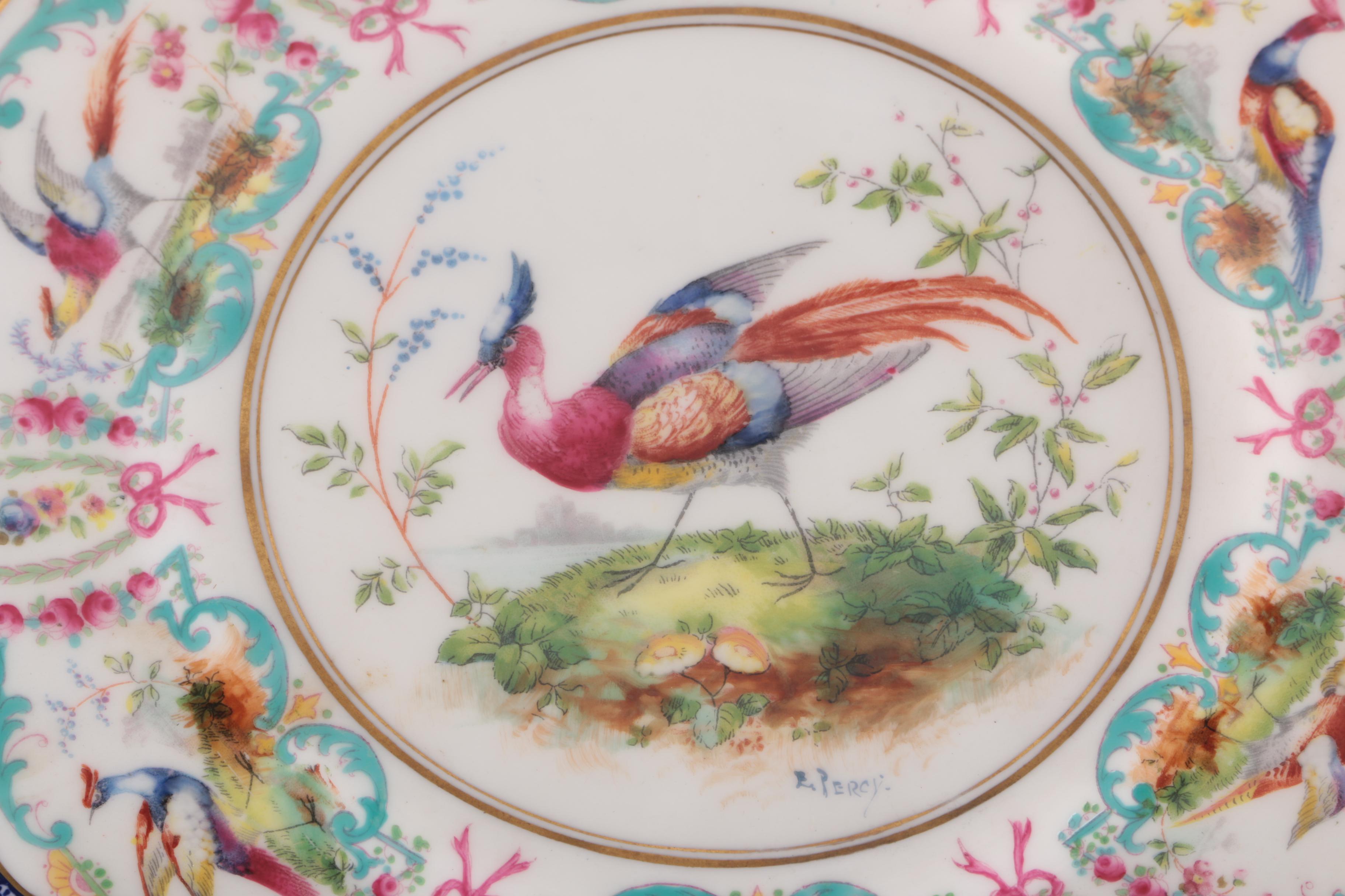Royal Doulton Porcelain Hand-Painted Bird Plates Signed E.Percy
