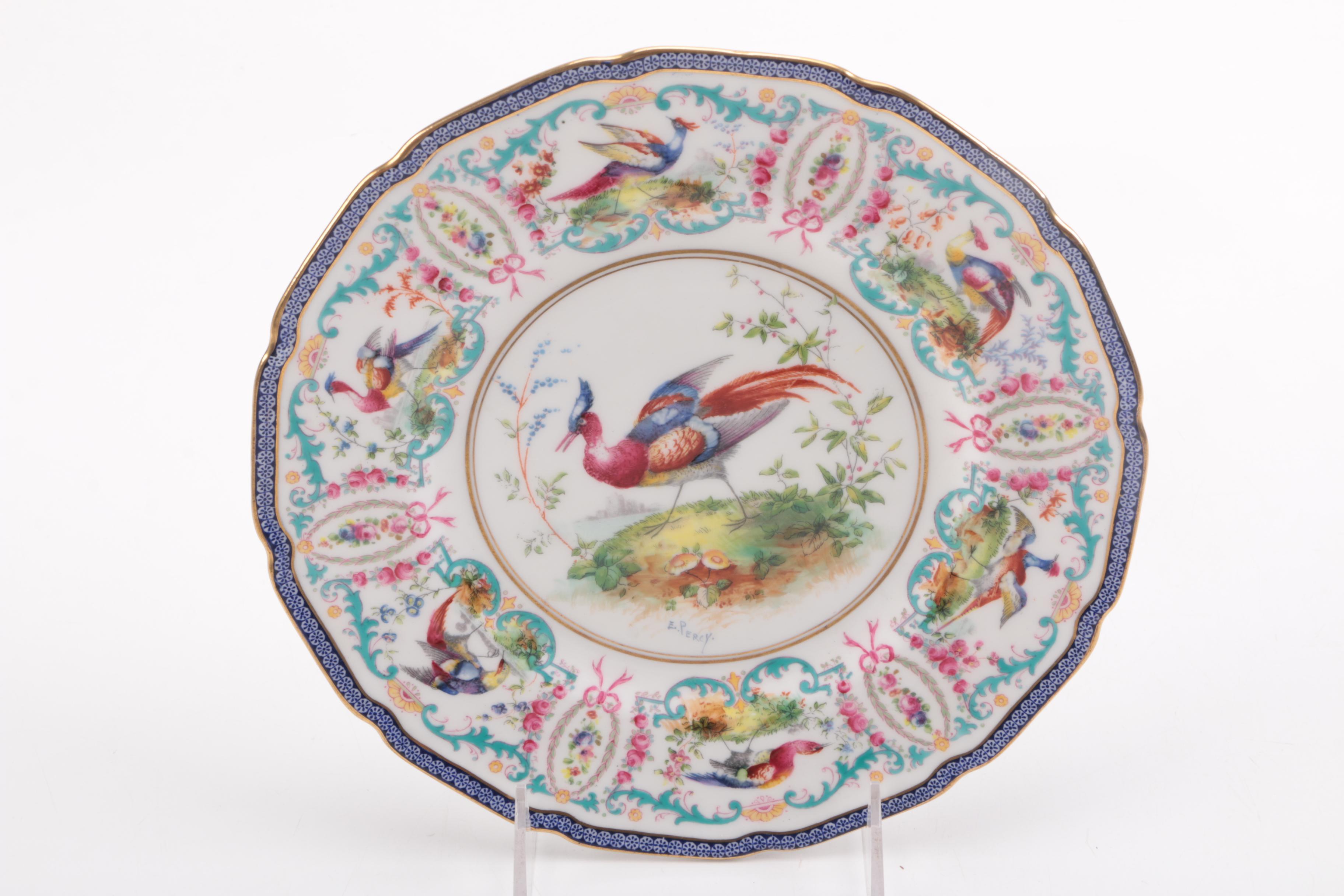 Royal Doulton Porcelain Hand-Painted Bird Plates Signed E.Percy