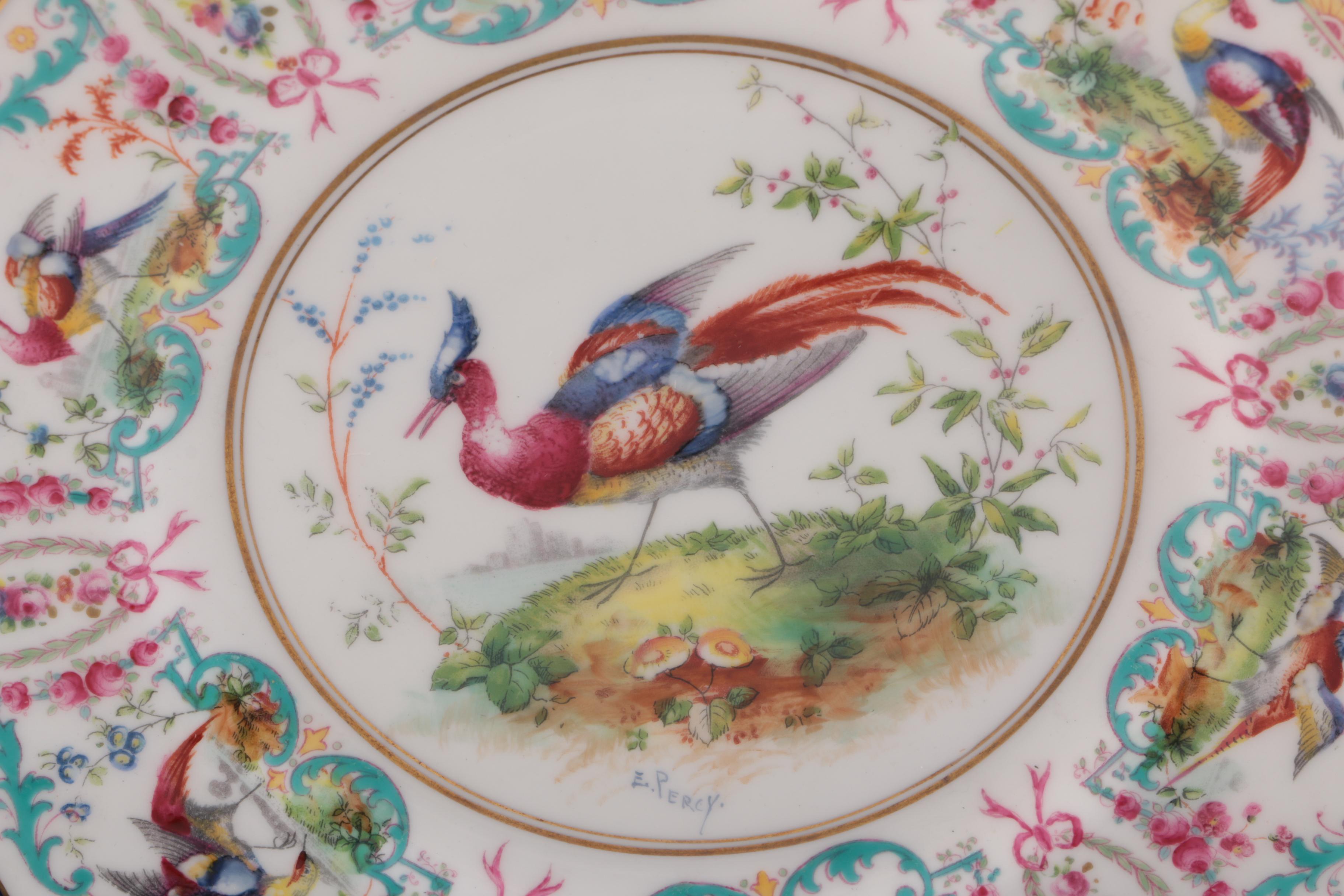 Royal Doulton Porcelain Hand-Painted Bird Plates Signed E.Percy