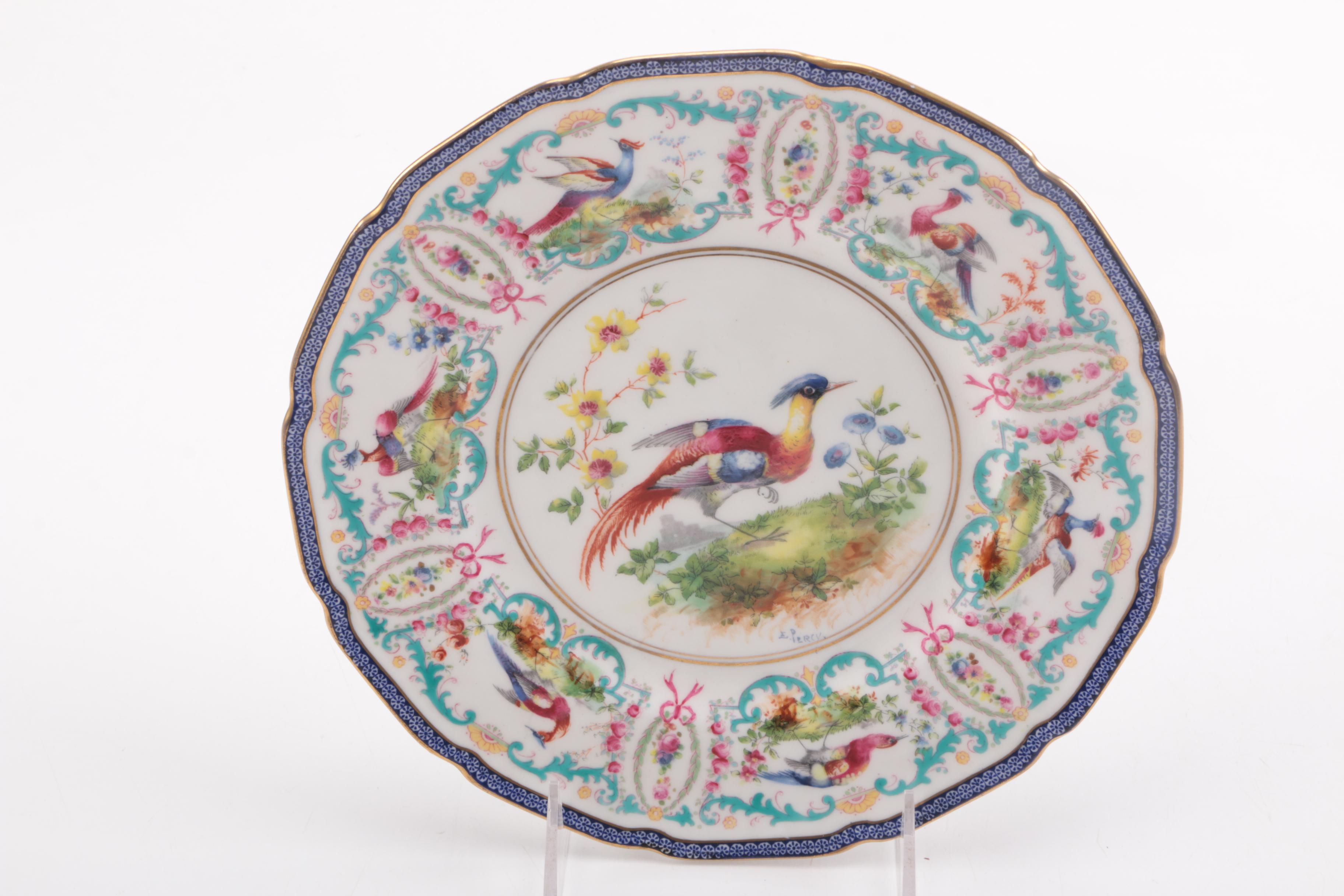 Royal Doulton Porcelain Hand-Painted Bird Plates Signed E.Percy