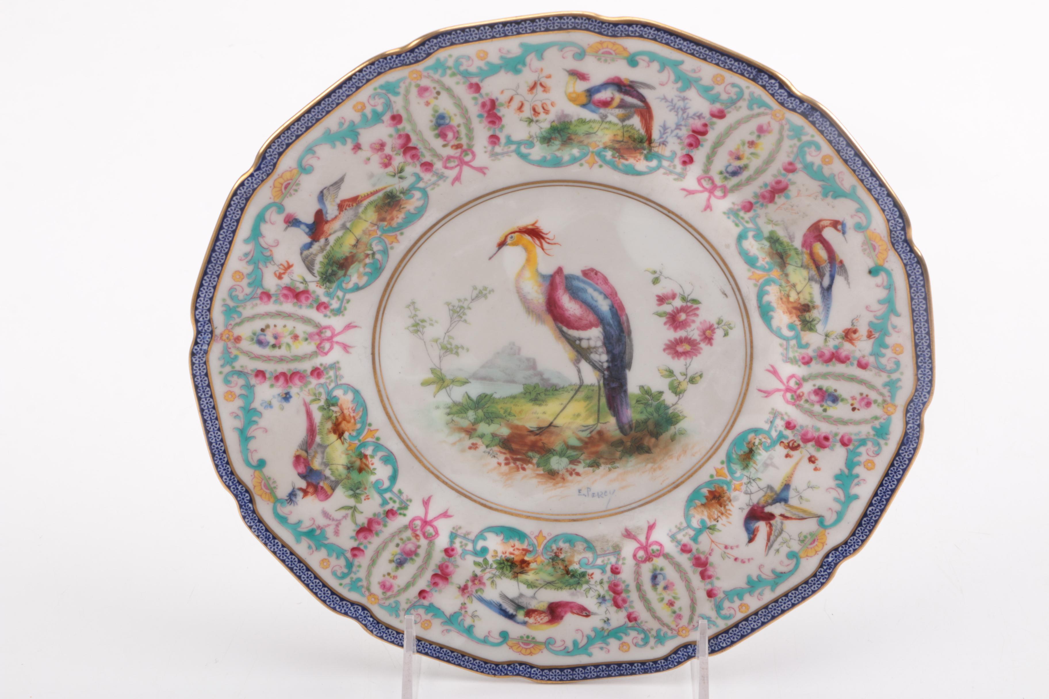 Royal Doulton Porcelain Hand-Painted Bird Plates Signed E.Percy