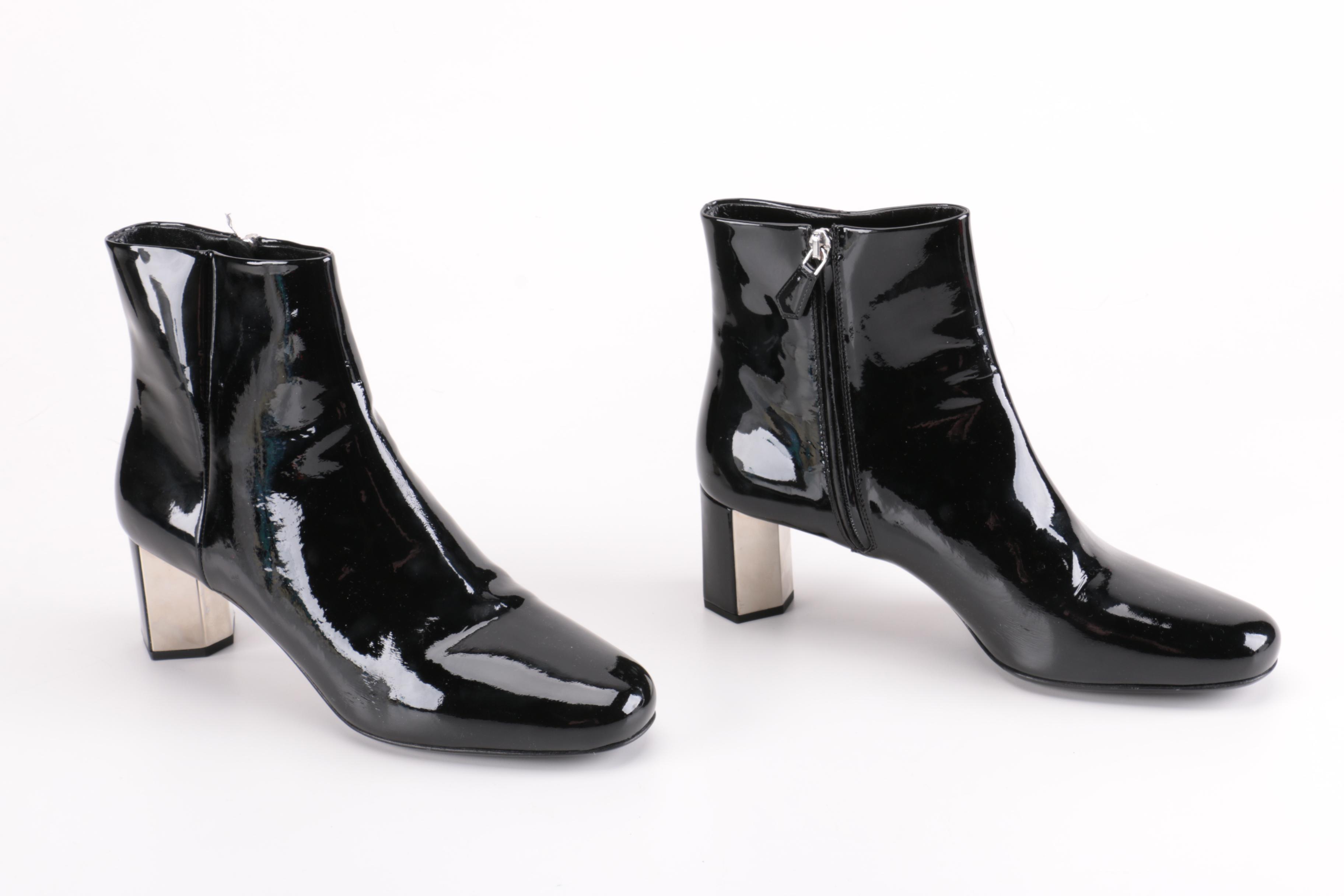 Prada Black Patent Leather Boots