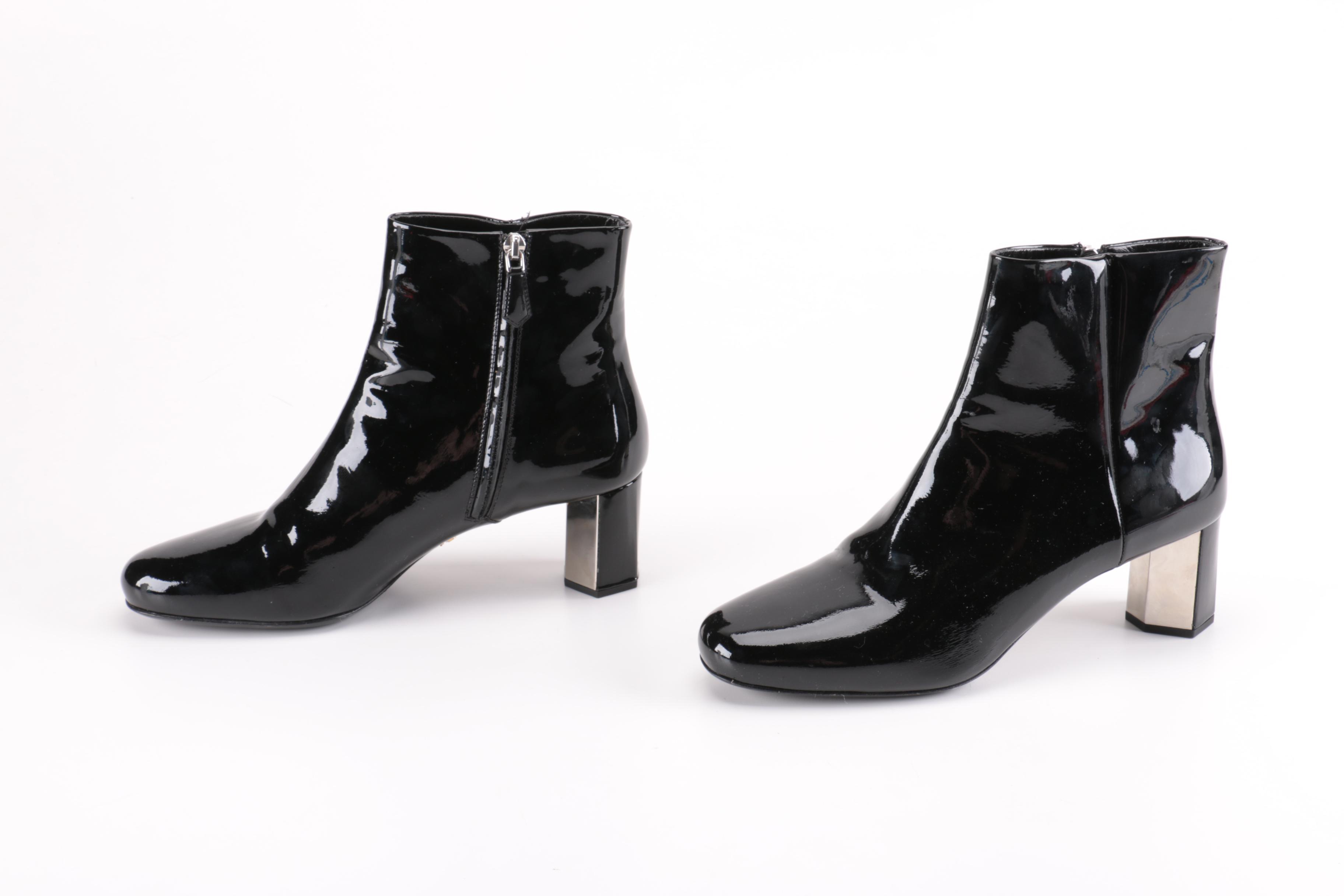 Prada Black Patent Leather Boots