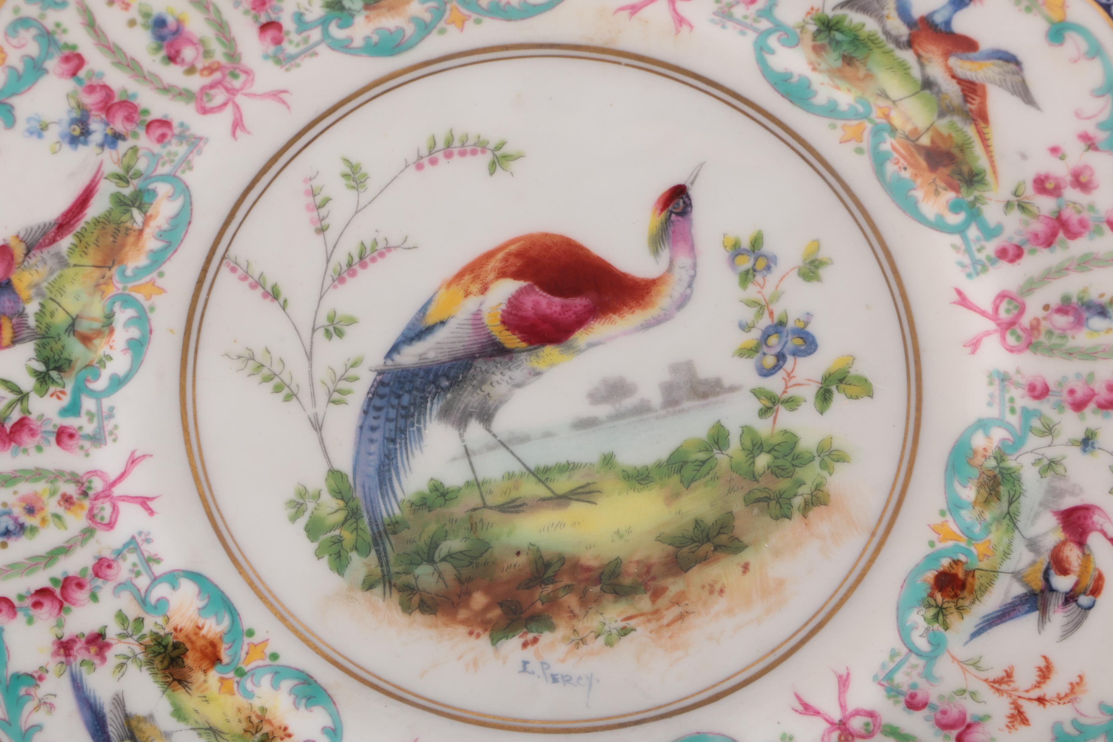 Royal Doulton Porcelain Hand-Painted Bird Plates Signed E.Percy