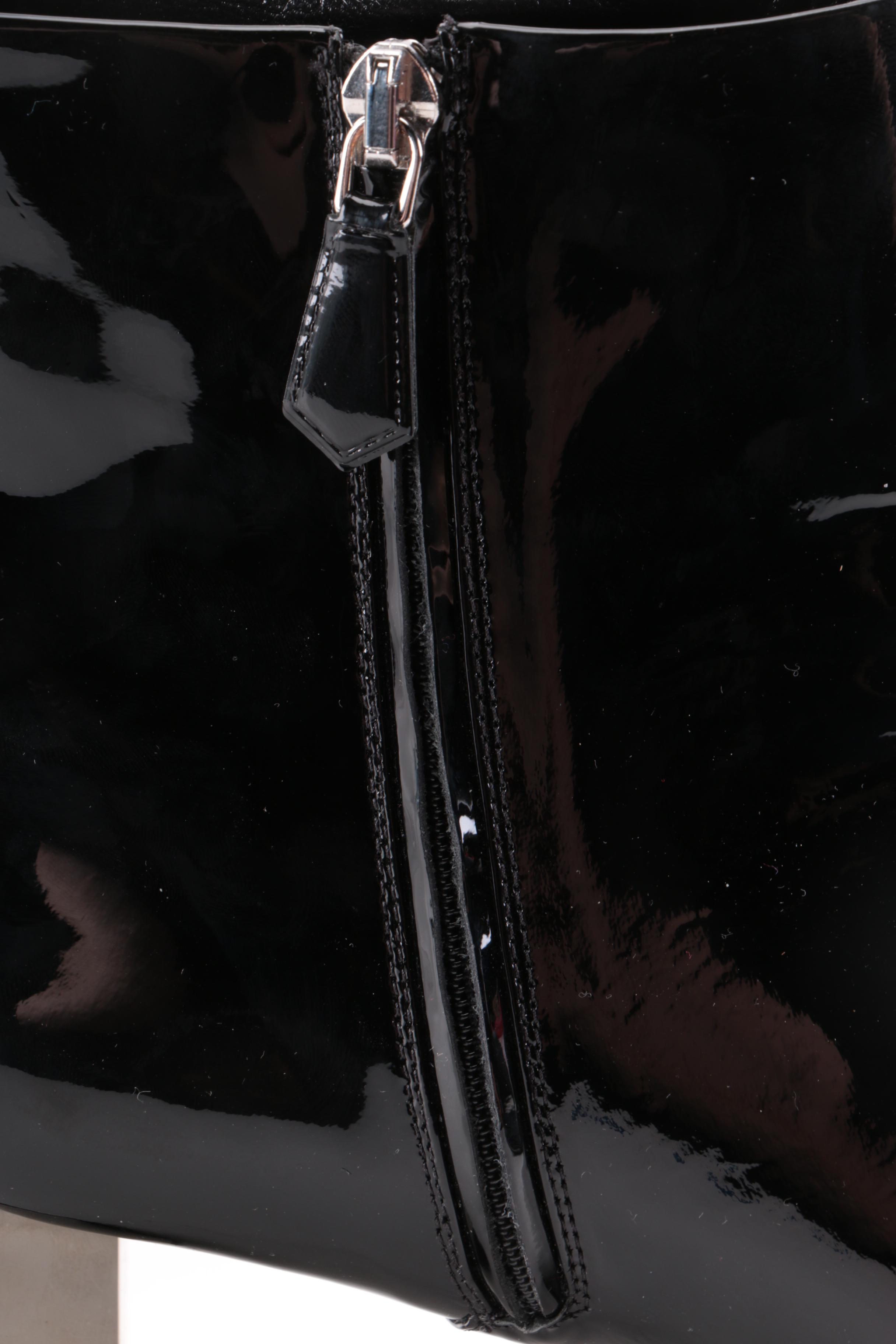 Prada Black Patent Leather Boots