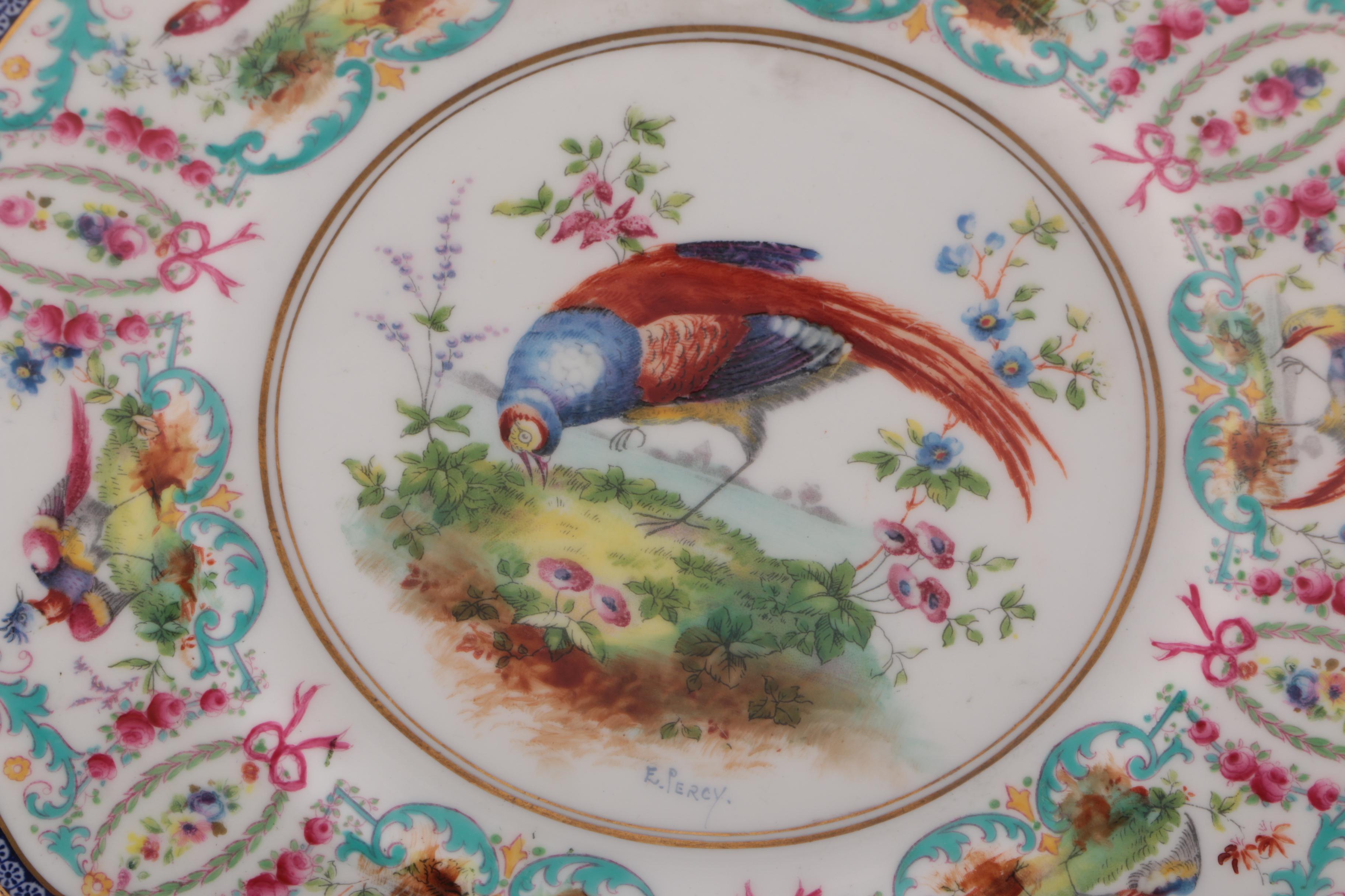 Royal Doulton Porcelain Hand-Painted Bird Plates Signed E.Percy