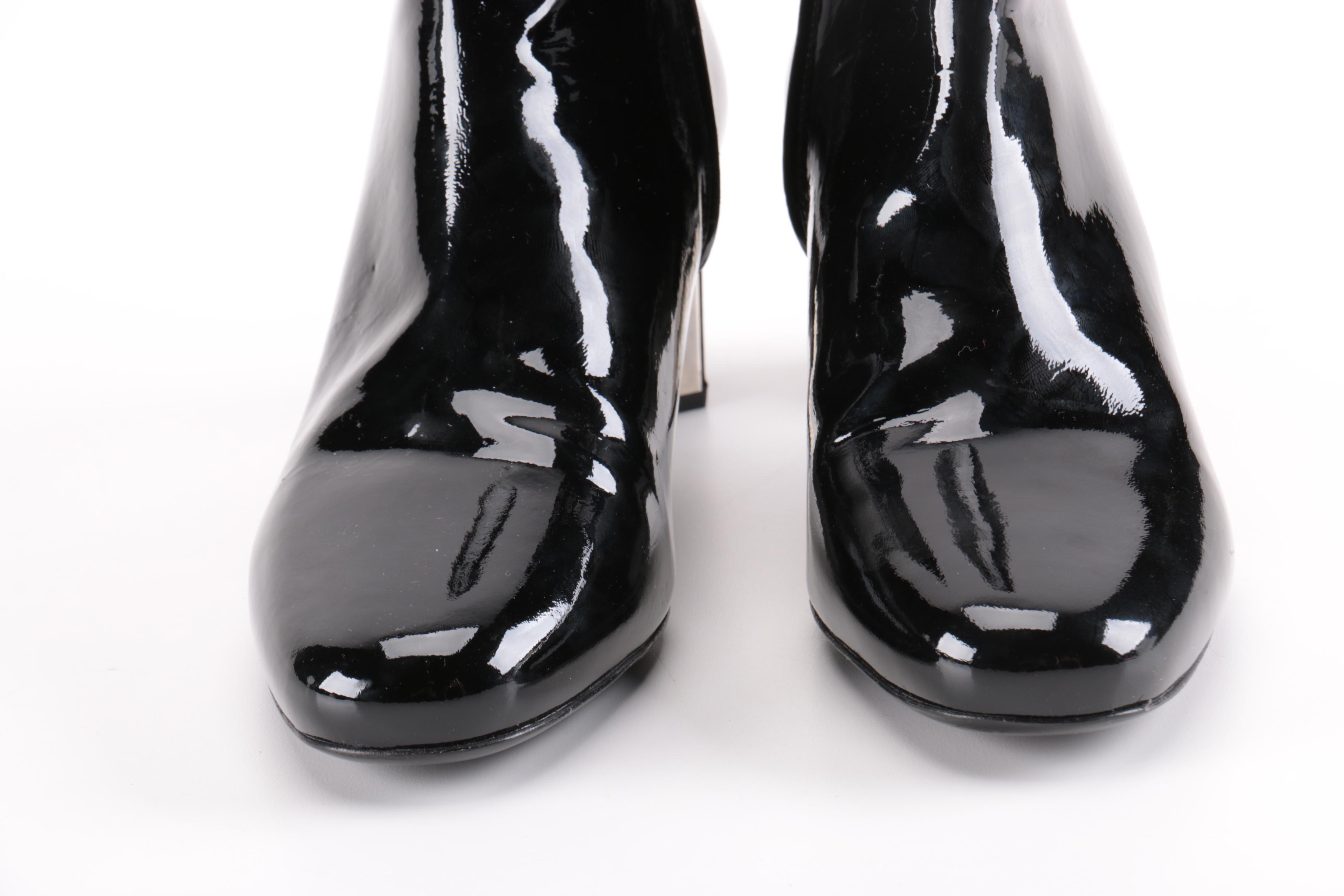 Prada Black Patent Leather Boots