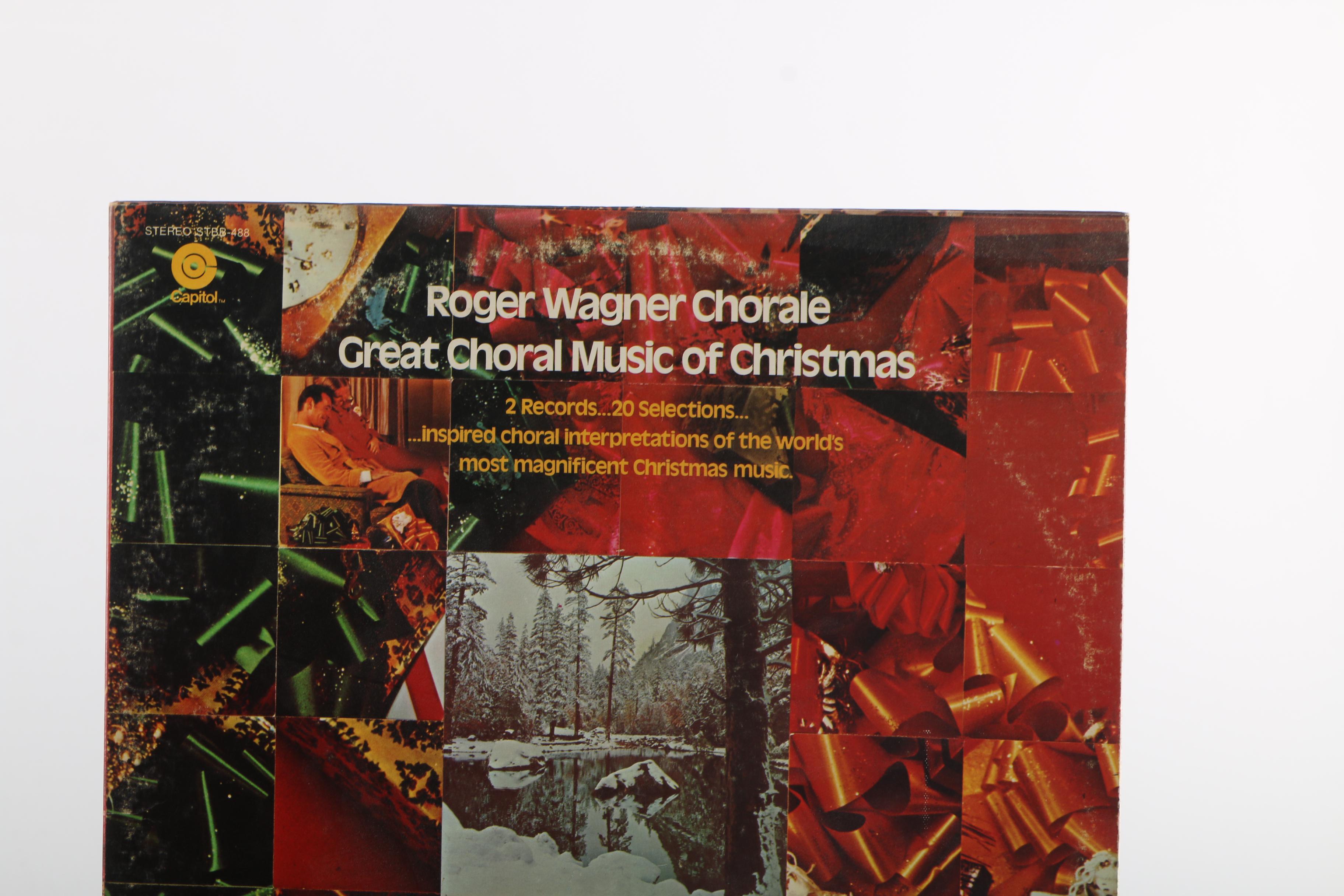 Vintage Records and Storage Box