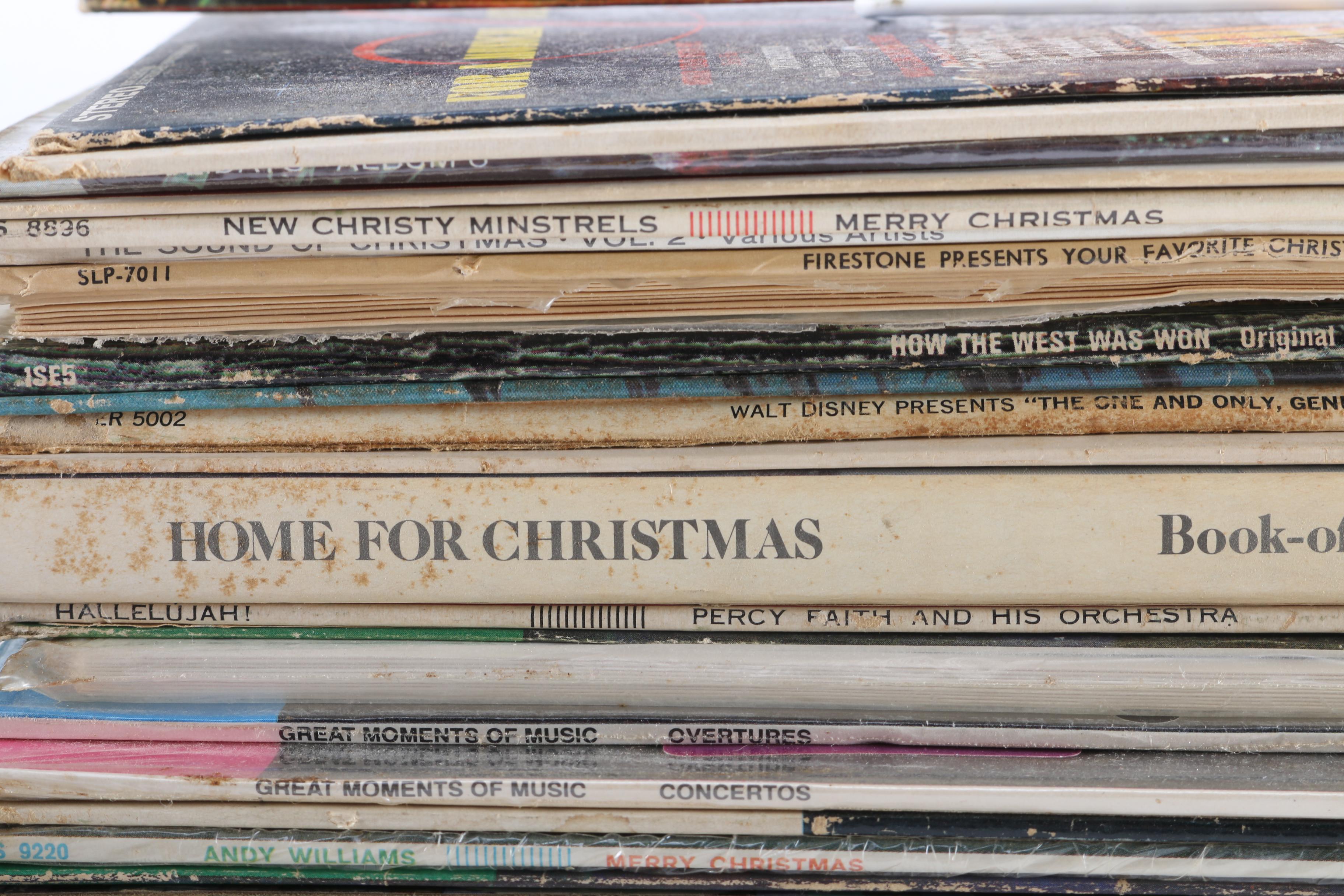 Vintage Records and Storage Box