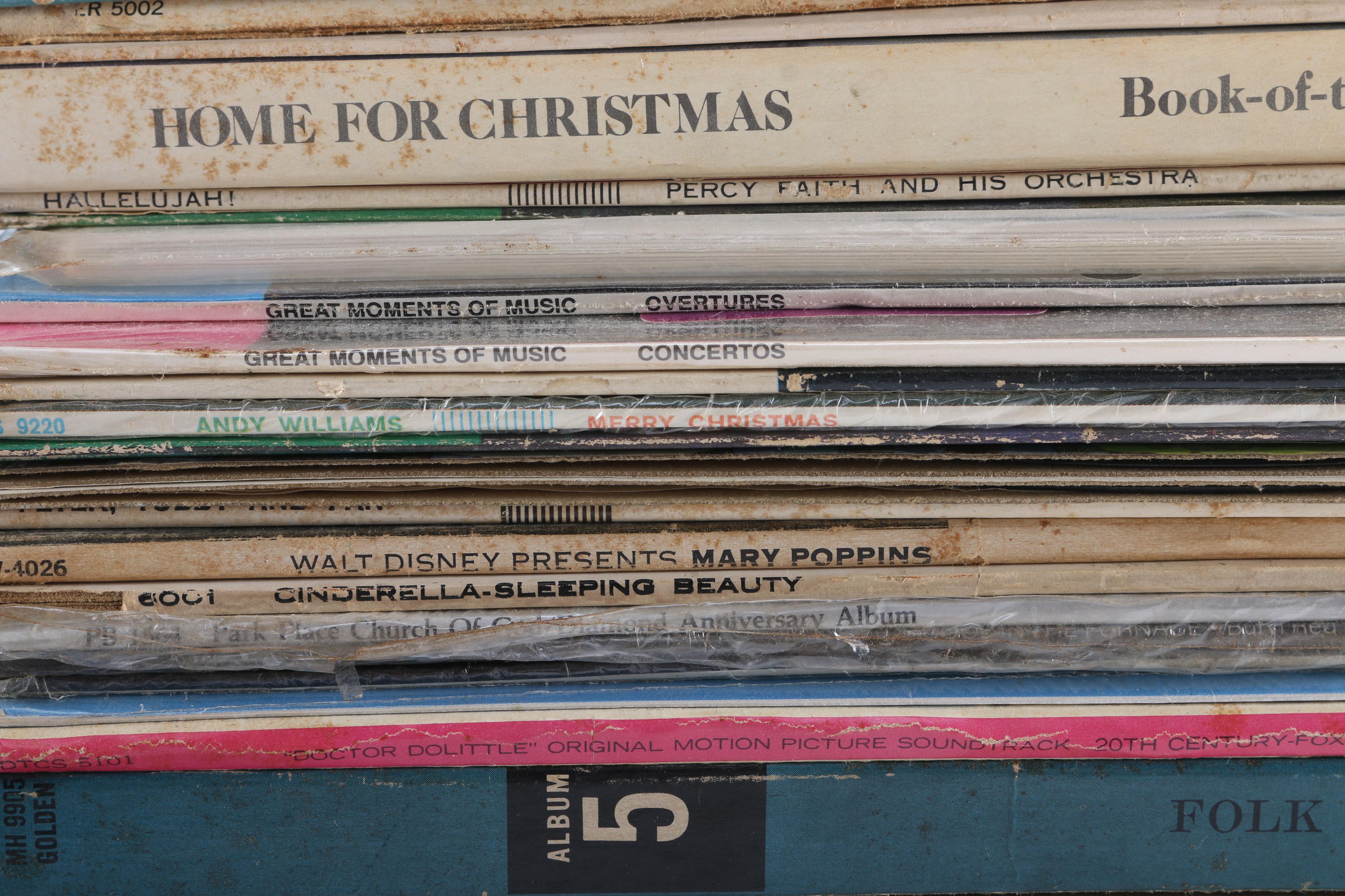 Vintage Records and Storage Box