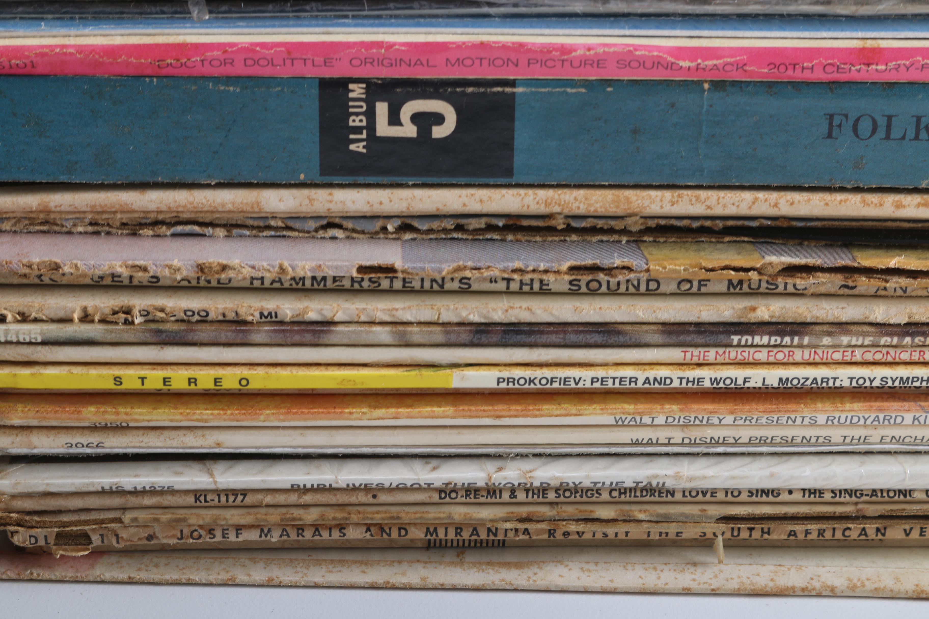 Vintage Records and Storage Box