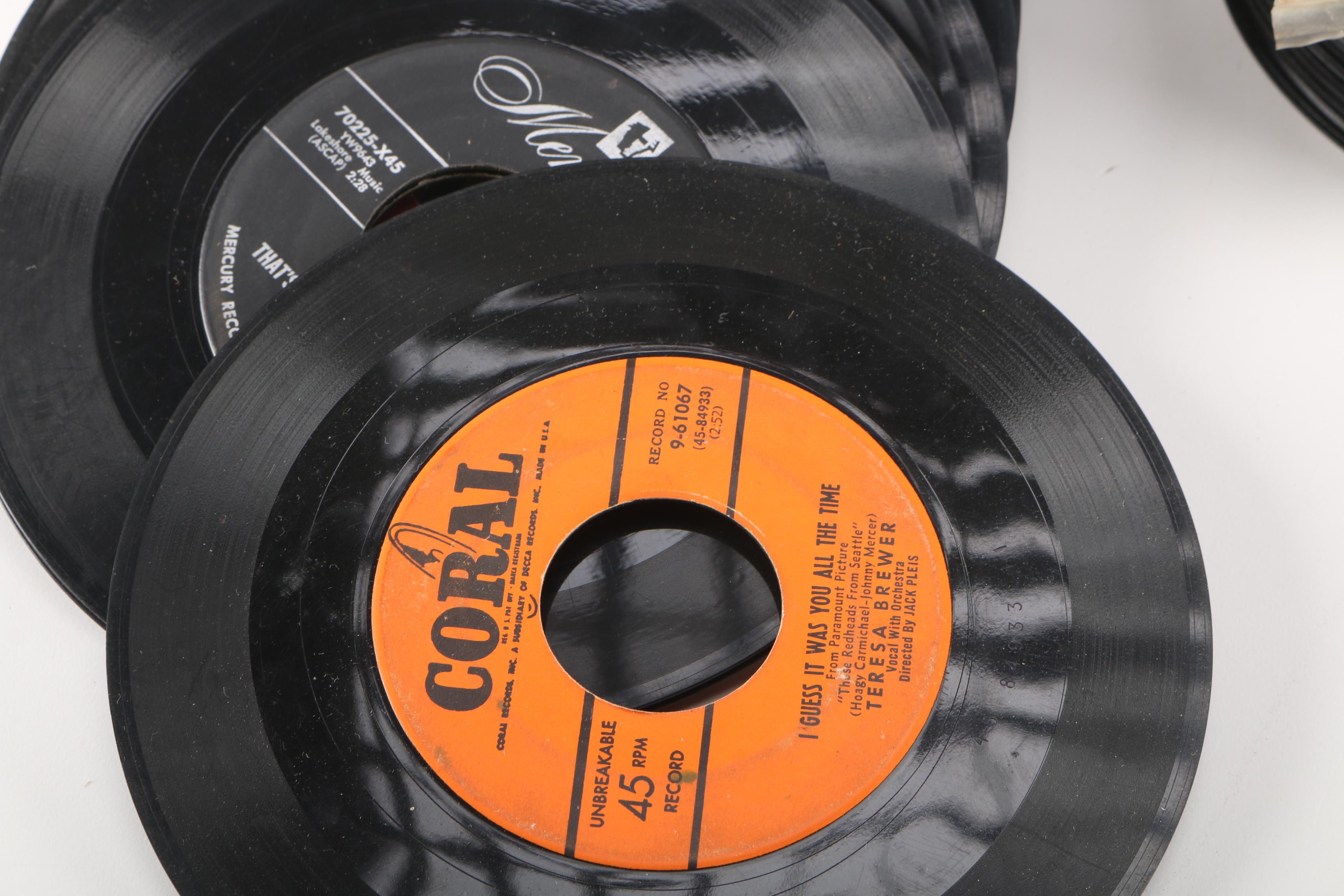 Vintage Records and Storage Box