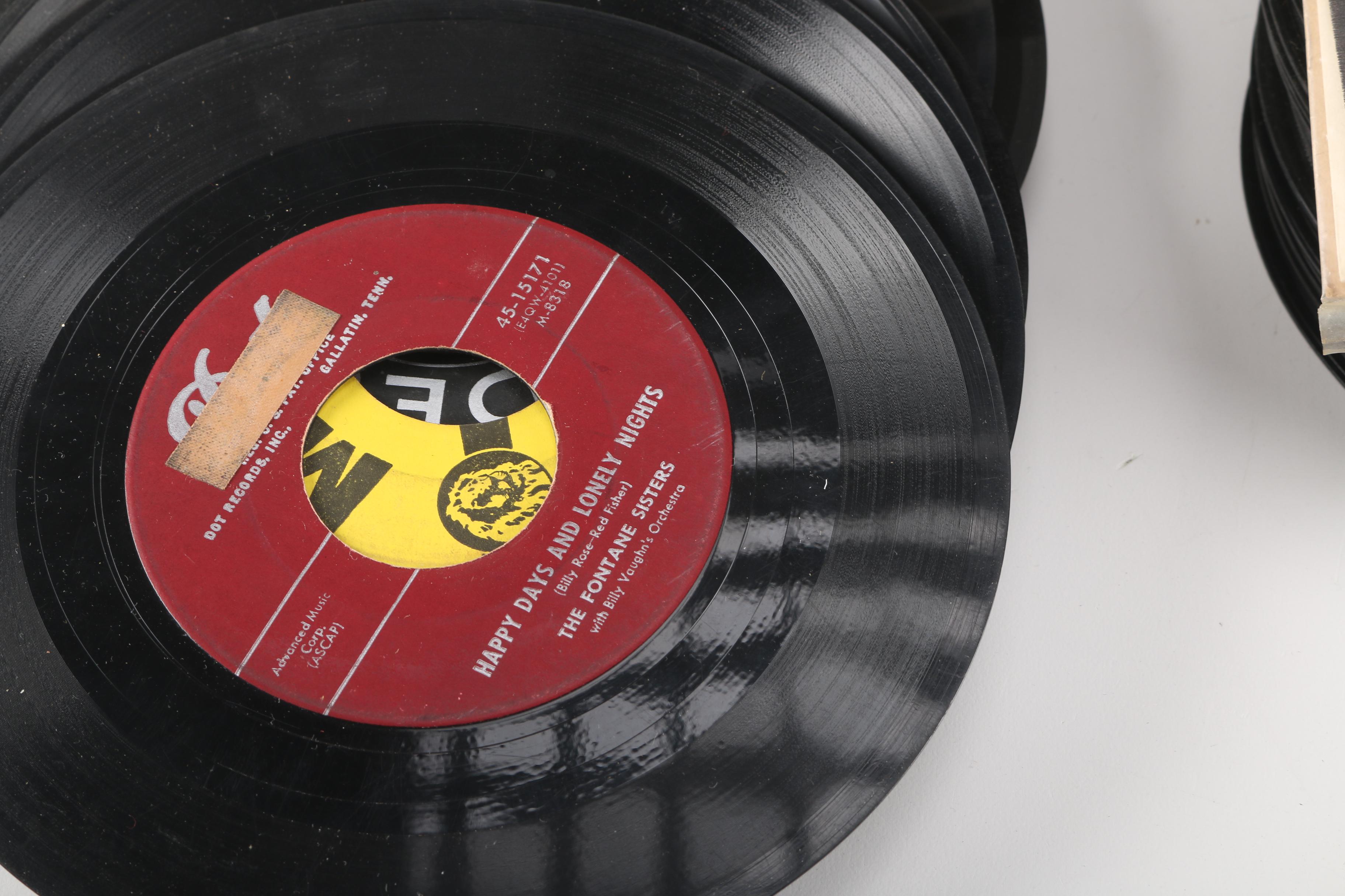 Vintage Records and Storage Box