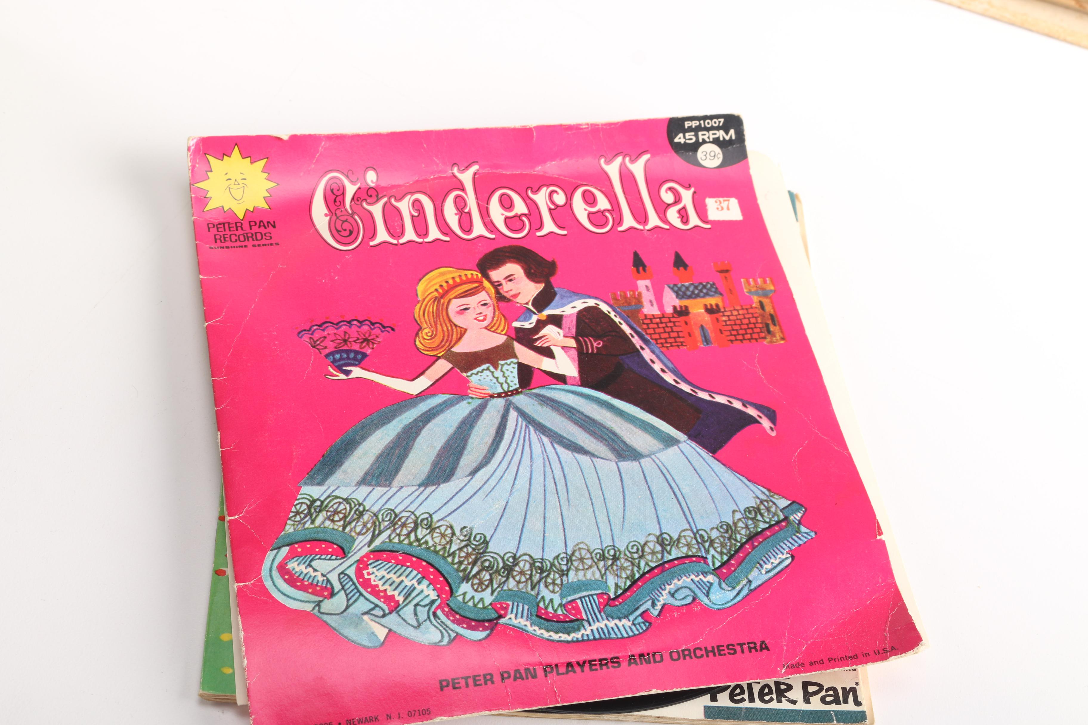 Vintage Records and Storage Box