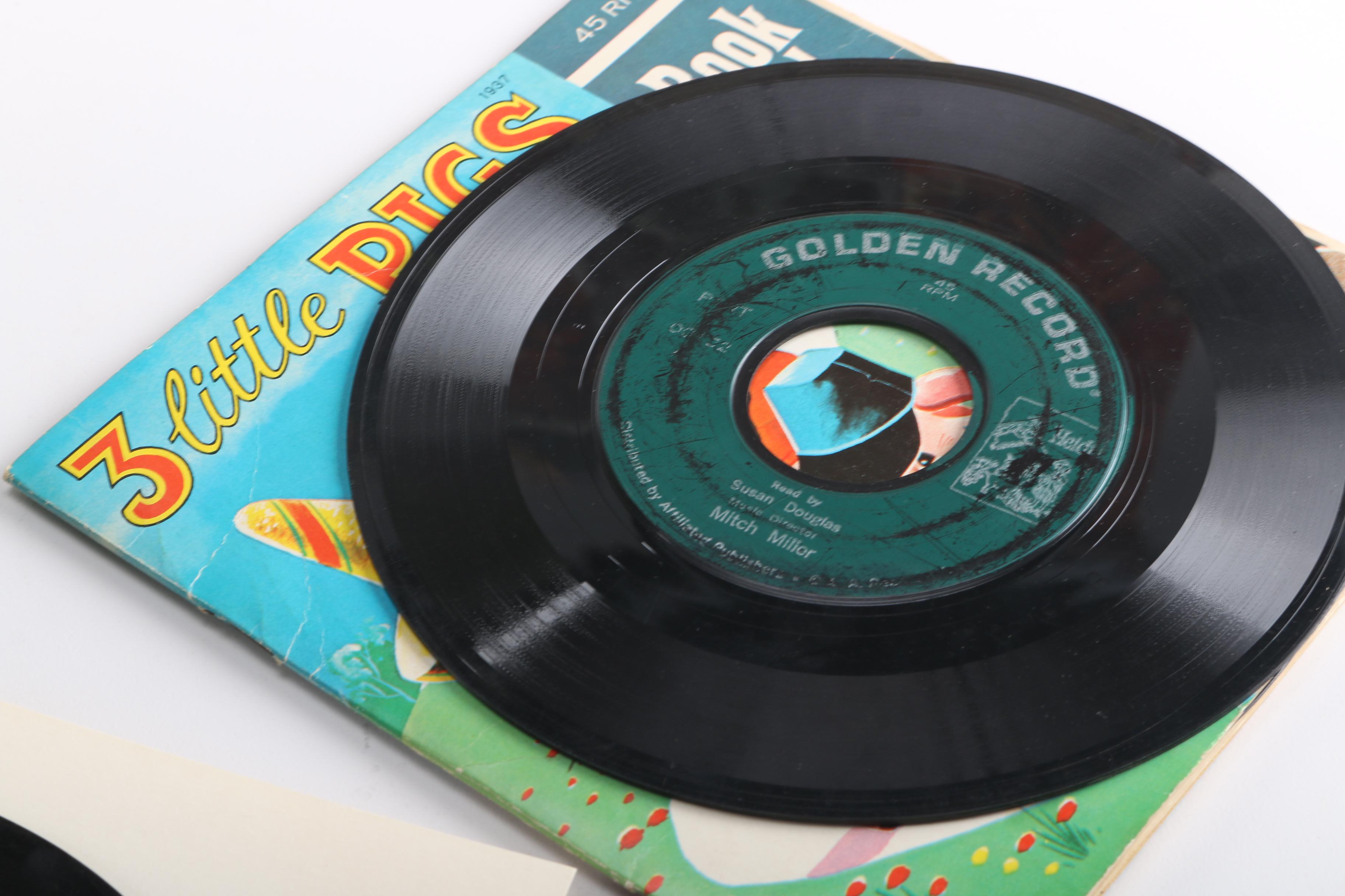 Vintage Records and Storage Box