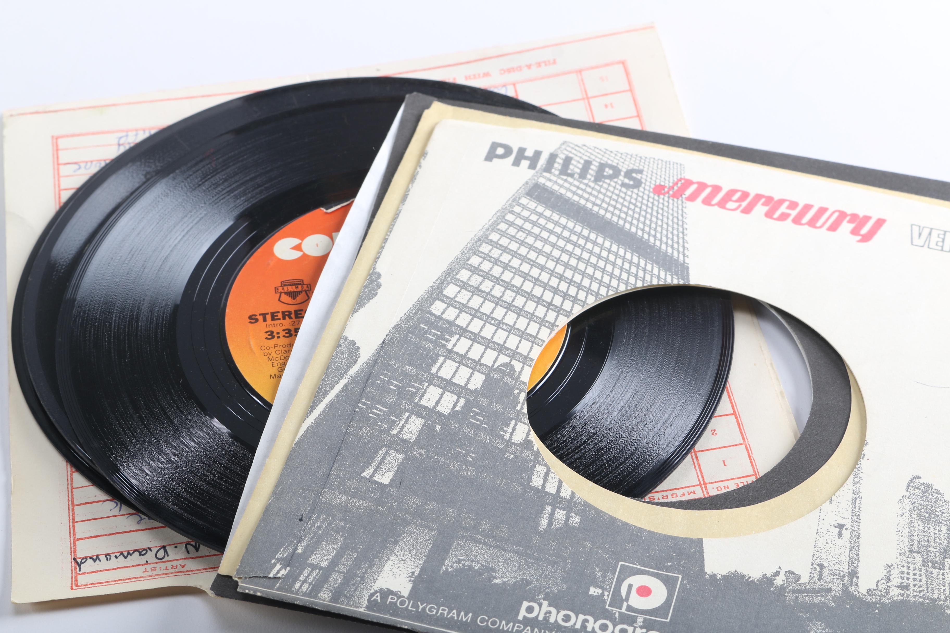 Vintage Records and Storage Box