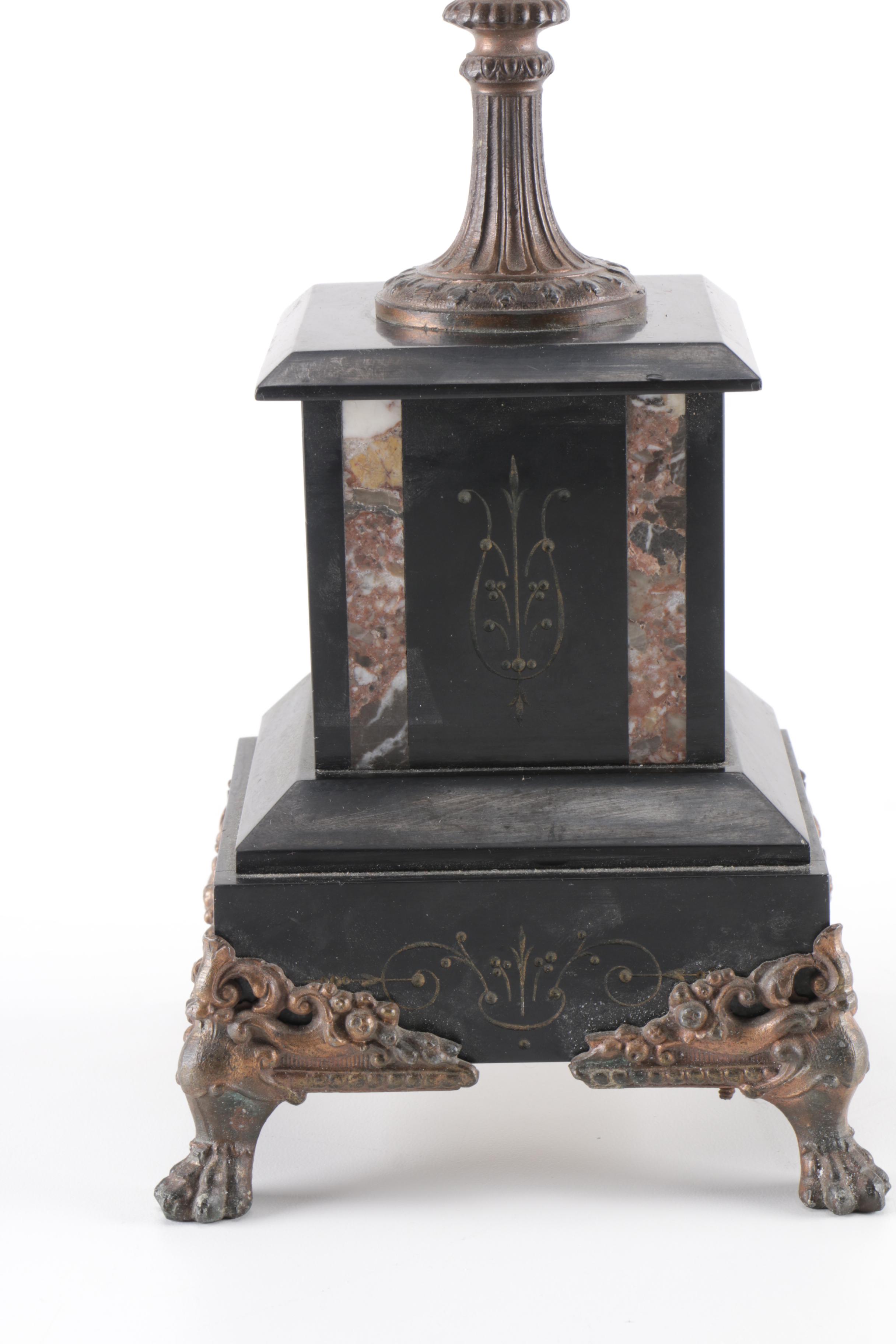 Brass and Marble Candelabrum