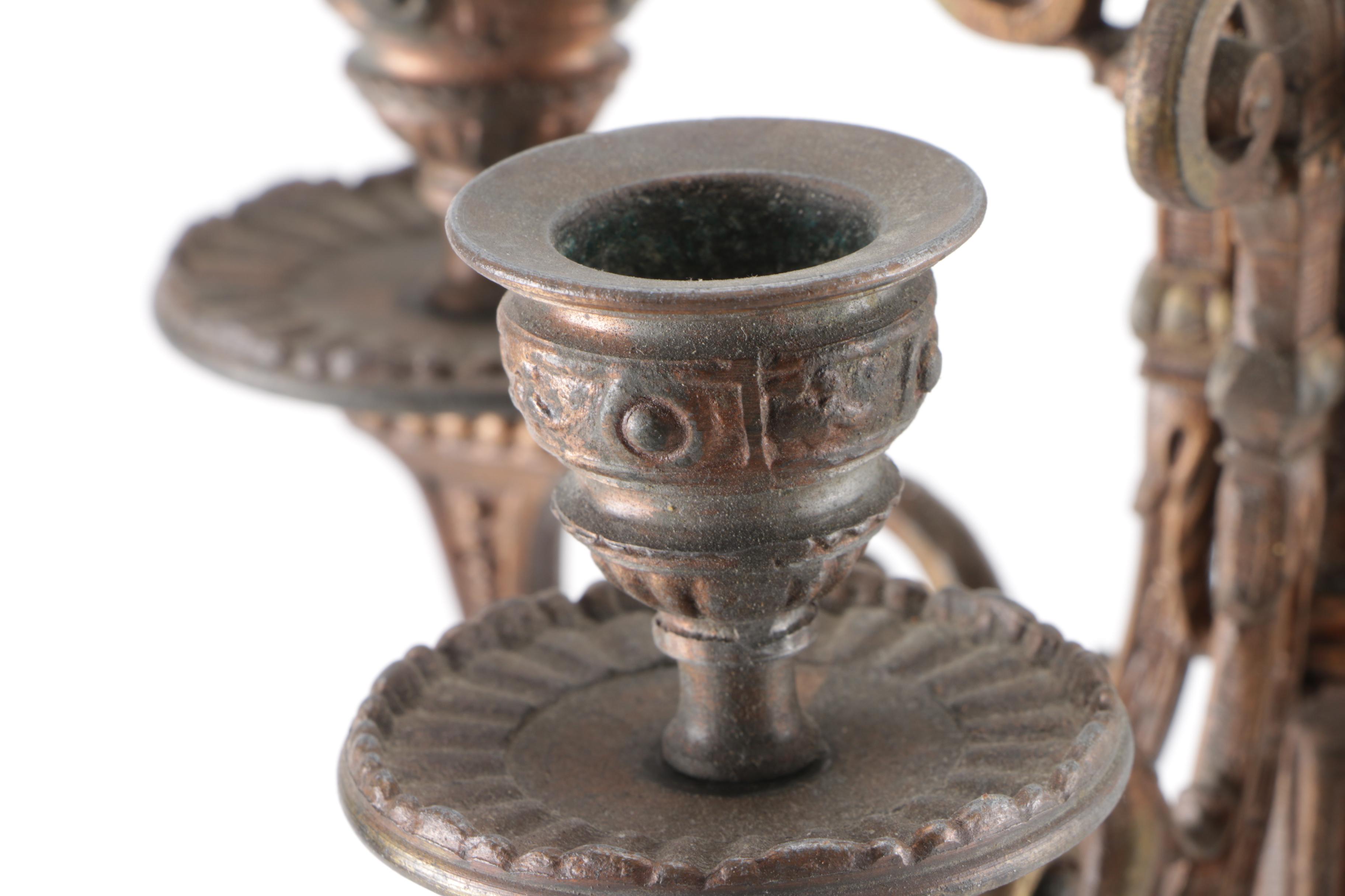 Brass and Marble Candelabrum