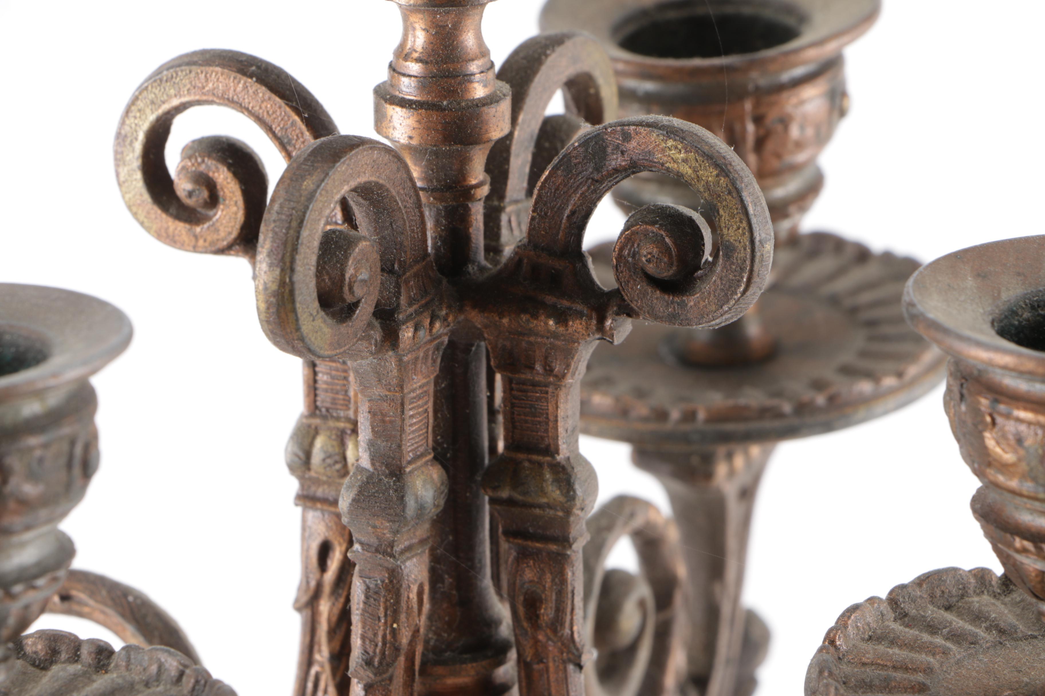 Brass and Marble Candelabrum