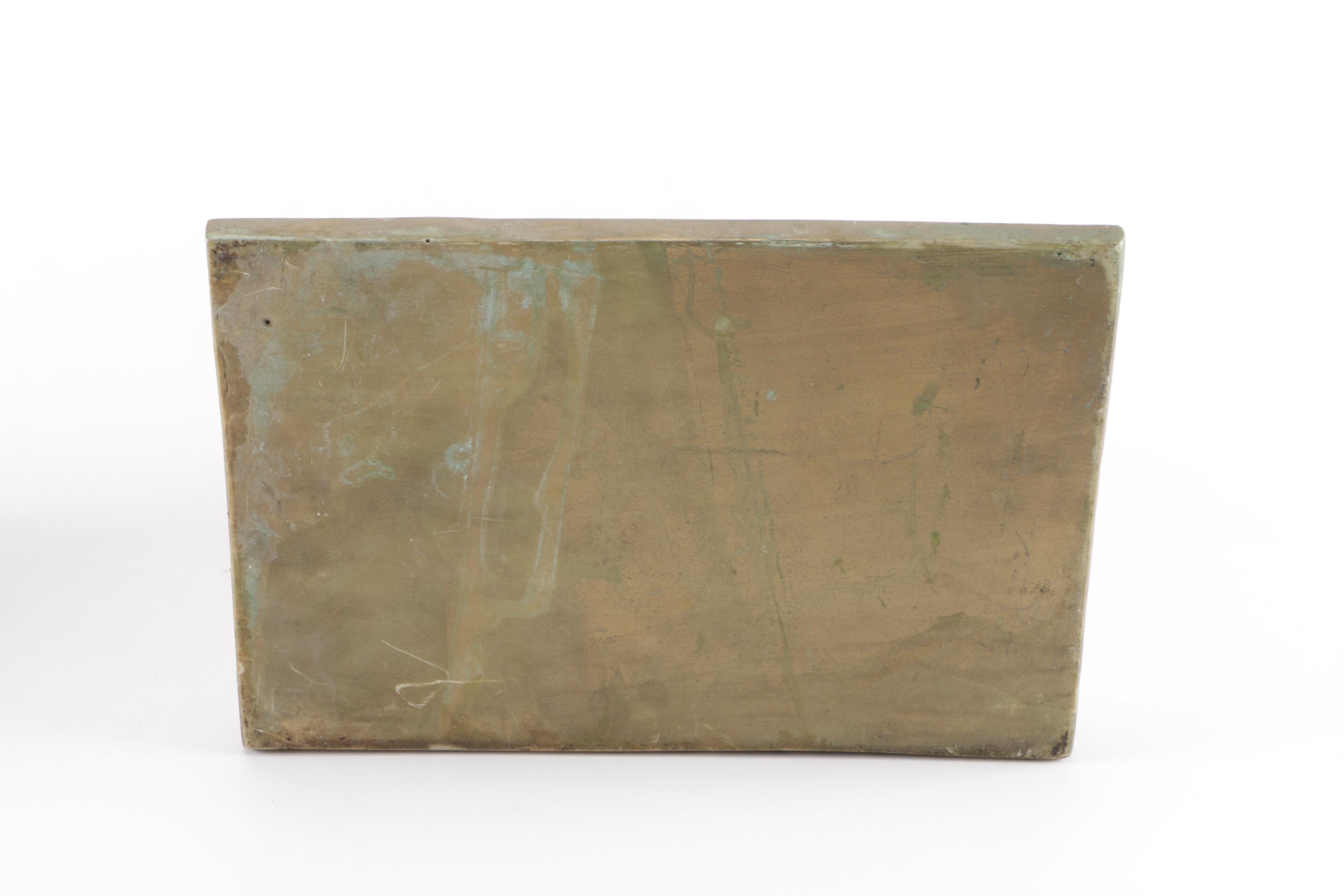 Pair of Hand Carved Gold Tone Wooden Wall Brackets