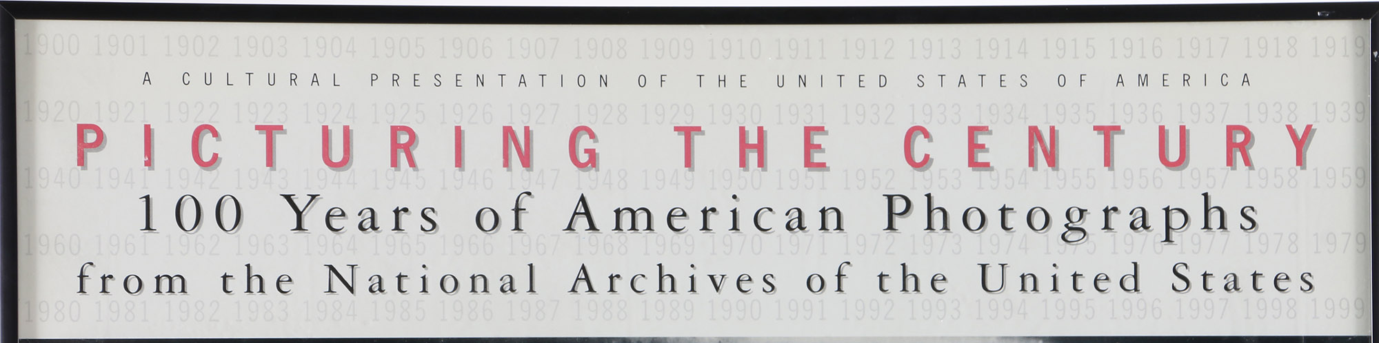 Offset Lithograph on Paper "Picturing the Century" Book Poster