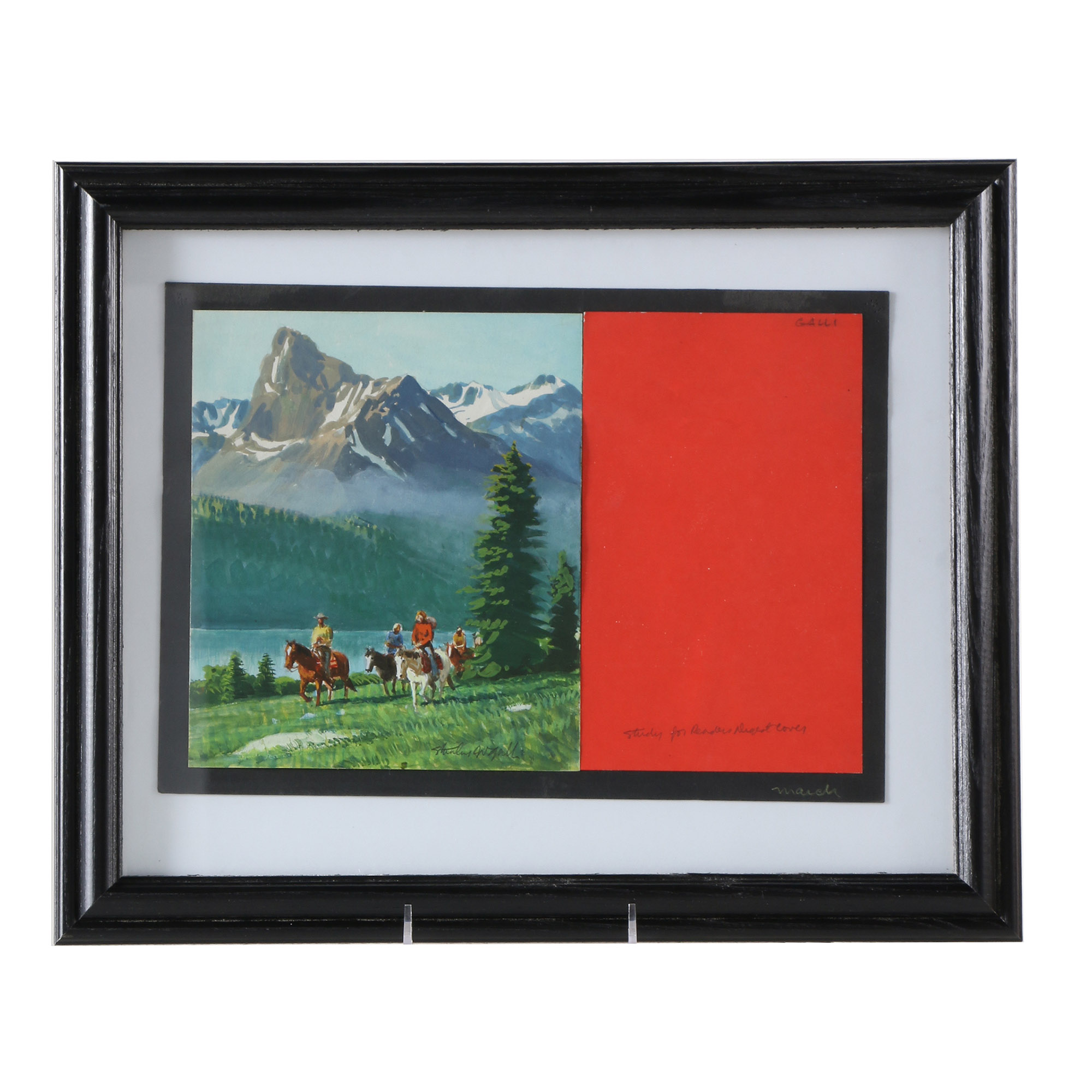 Stanley W. Galli Gouache Painting on Paper "Study for Reader's Digest - March"